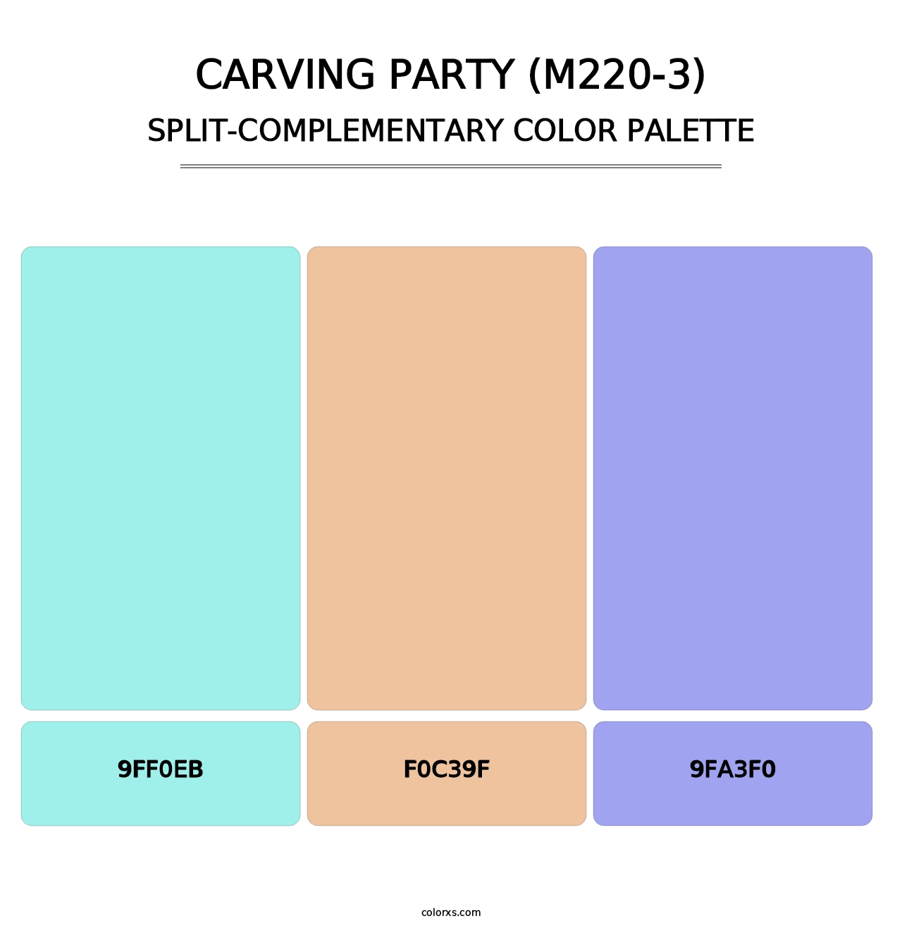 Carving Party (M220-3) - Split-Complementary Color Palette