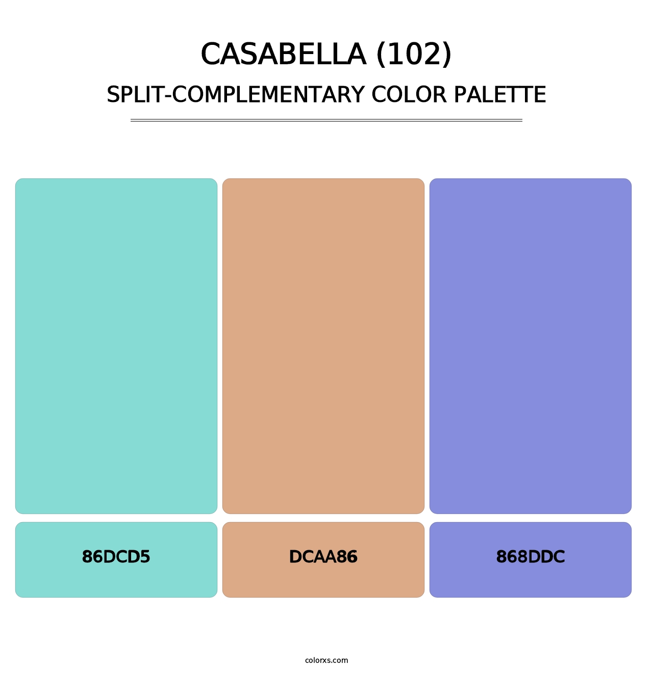 Casabella (102) - Split-Complementary Color Palette