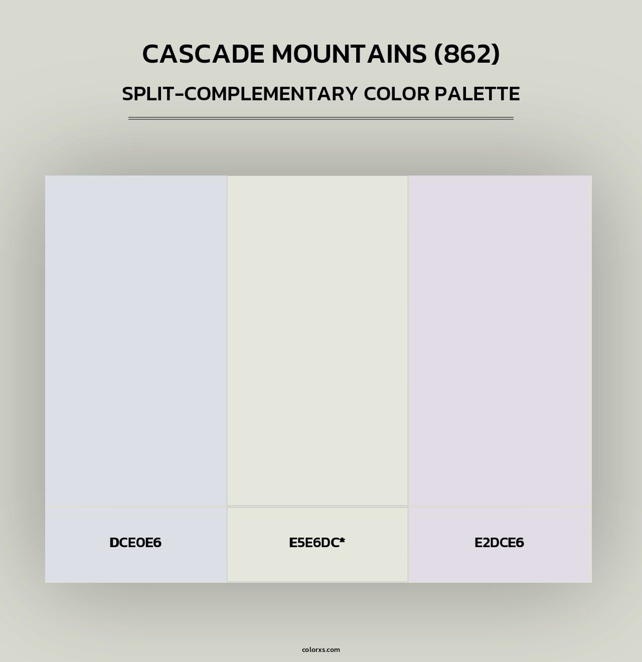 Cascade Mountains (862) - Split-Complementary Color Palette