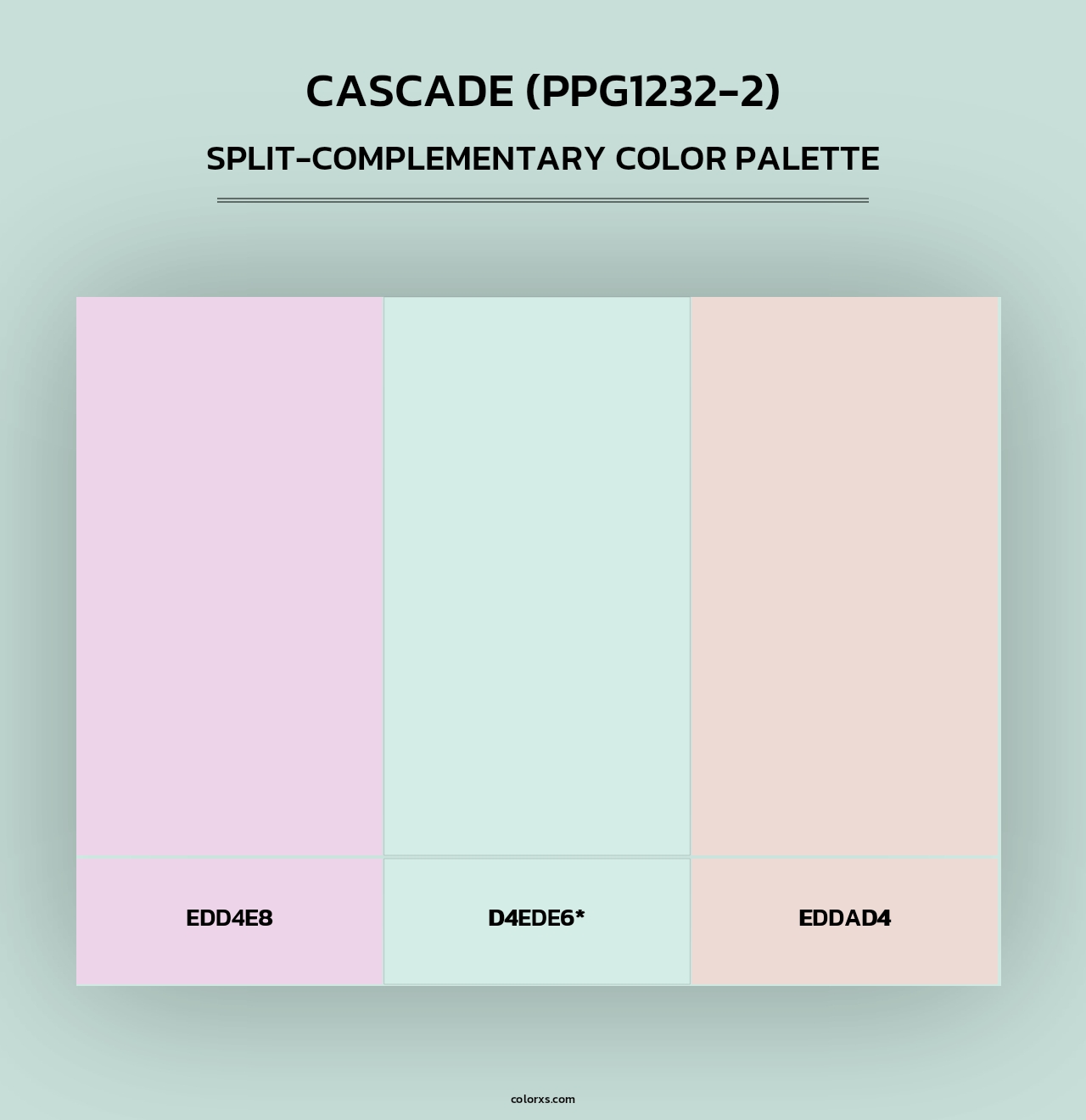 Cascade (PPG1232-2) - Split-Complementary Color Palette
