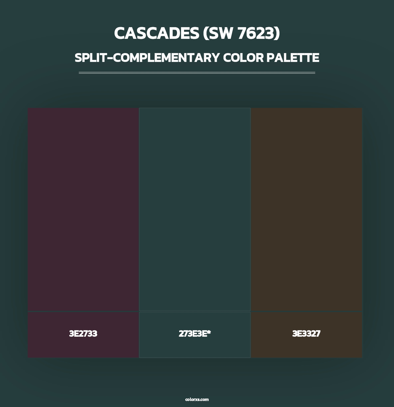 Cascades (SW 7623) - Split-Complementary Color Palette