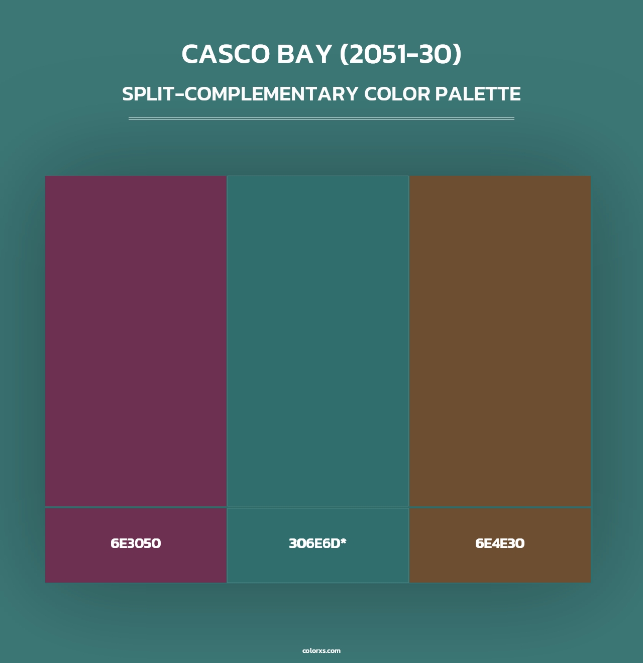 Casco Bay (2051-30) - Split-Complementary Color Palette