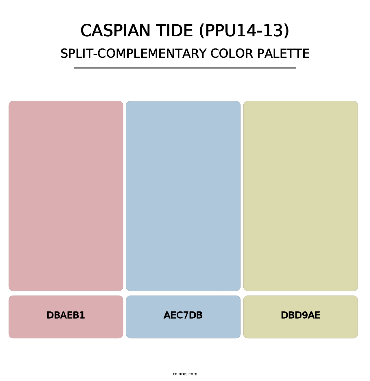 Caspian Tide (PPU14-13) - Split-Complementary Color Palette