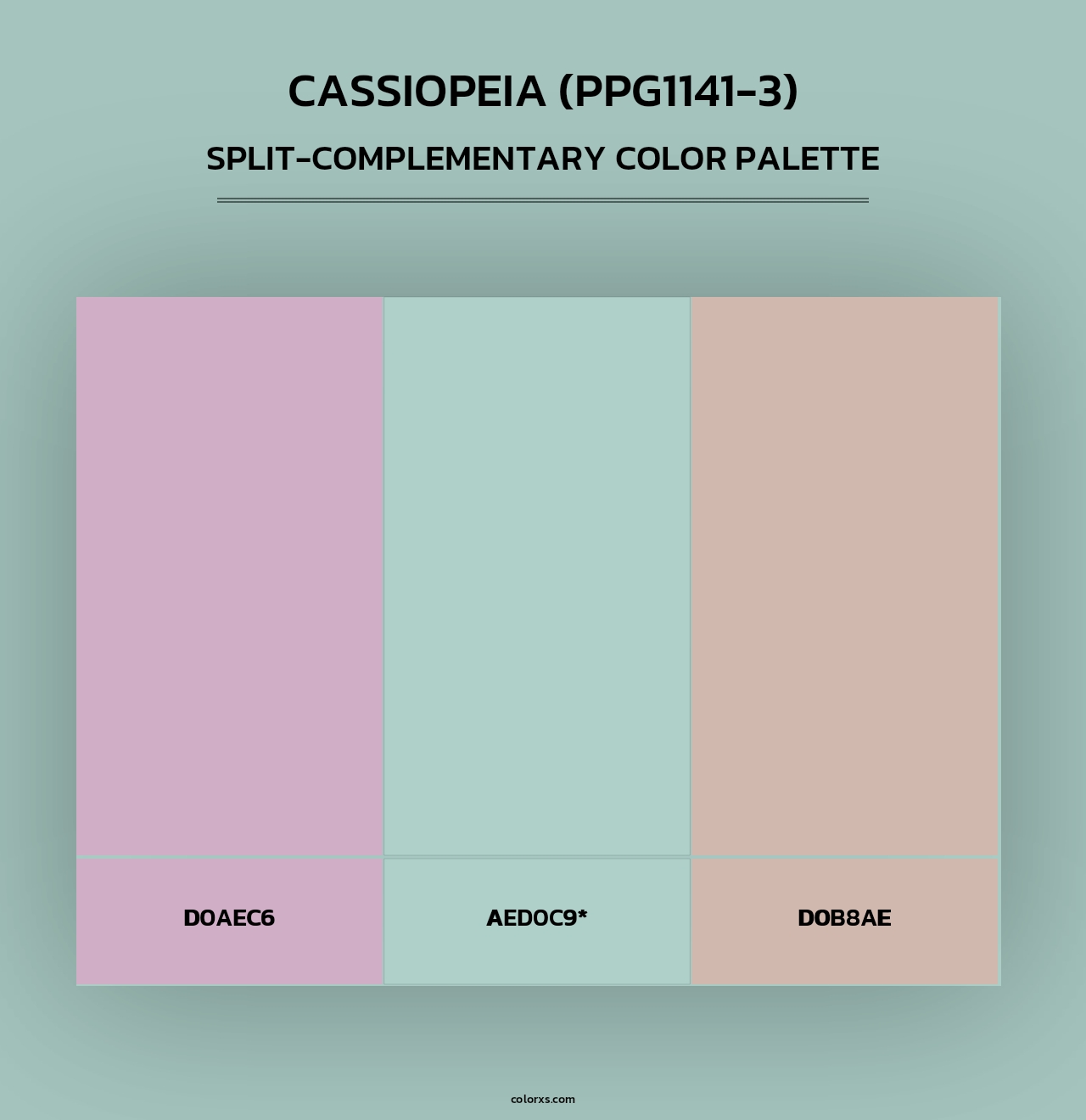 Cassiopeia (PPG1141-3) - Split-Complementary Color Palette