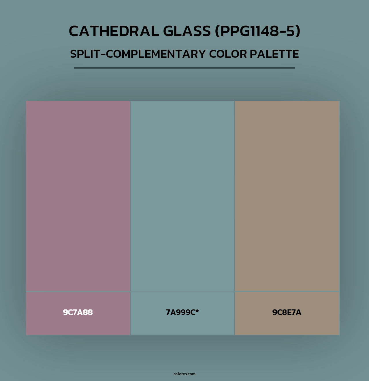 Cathedral Glass (PPG1148-5) - Split-Complementary Color Palette