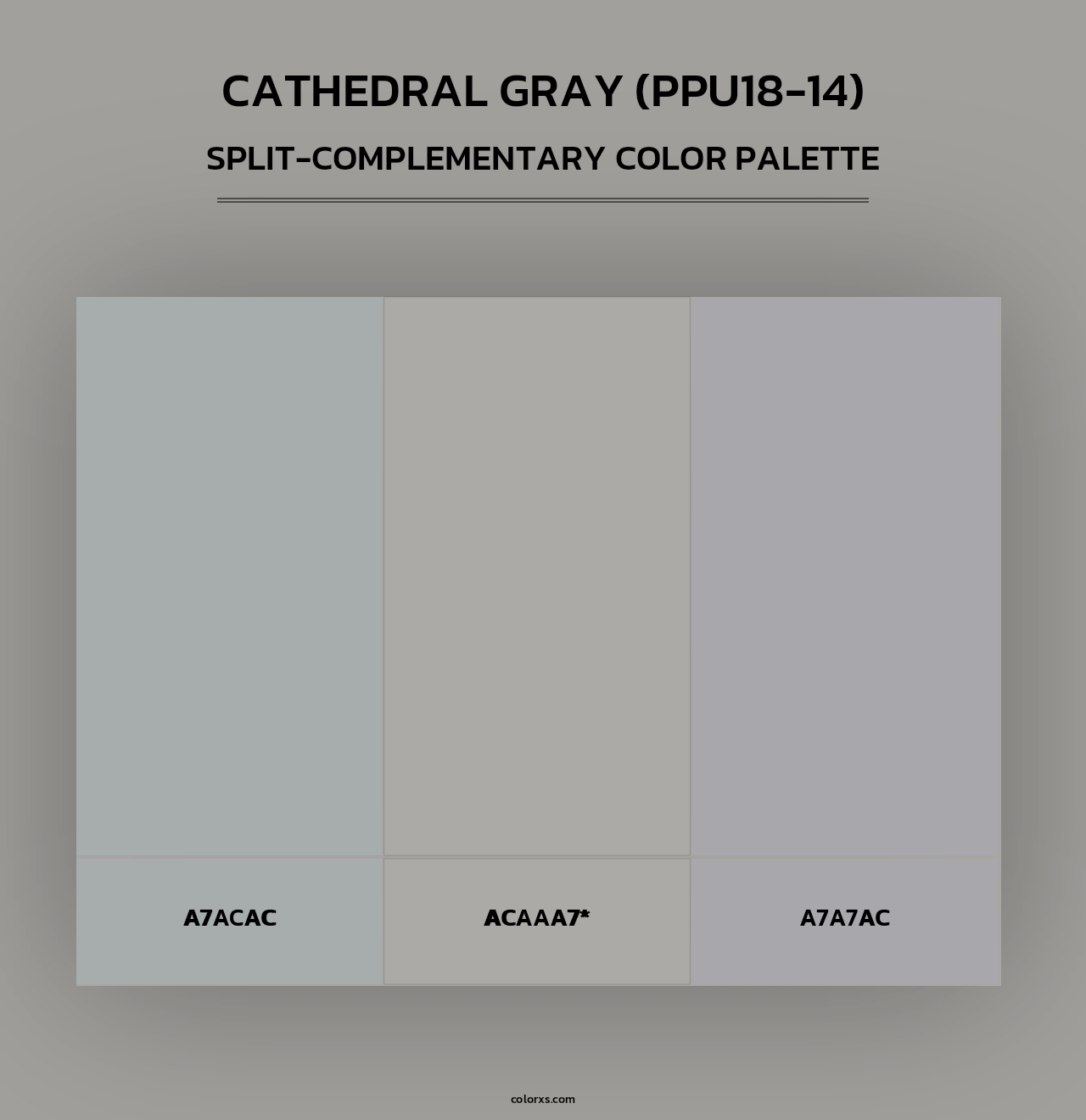 Cathedral Gray (PPU18-14) - Split-Complementary Color Palette