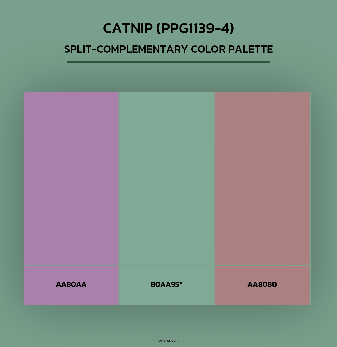Catnip (PPG1139-4) - Split-Complementary Color Palette