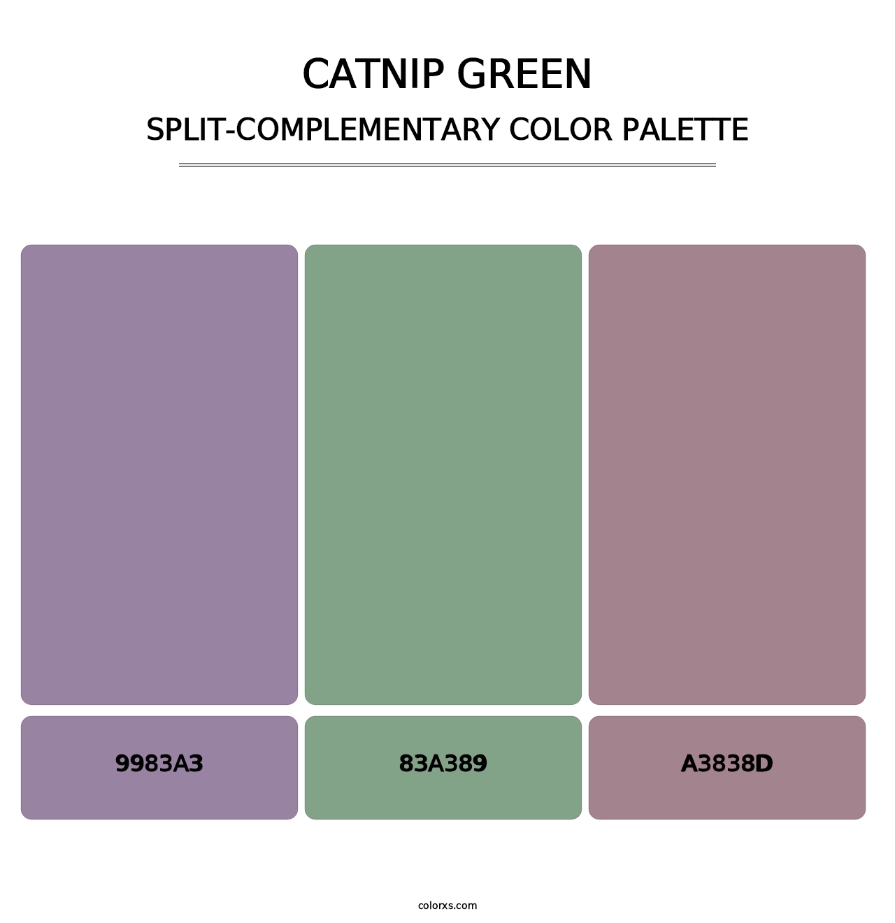 Catnip Green - Split-Complementary Color Palette