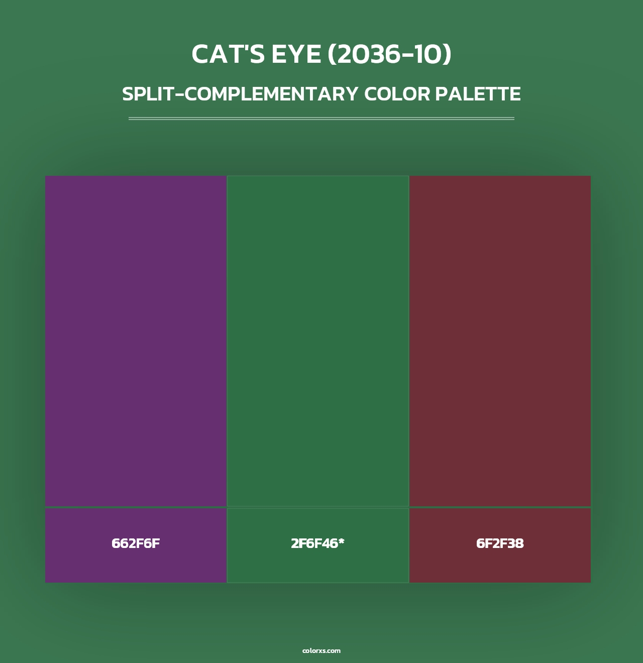 Cat's Eye (2036-10) - Split-Complementary Color Palette