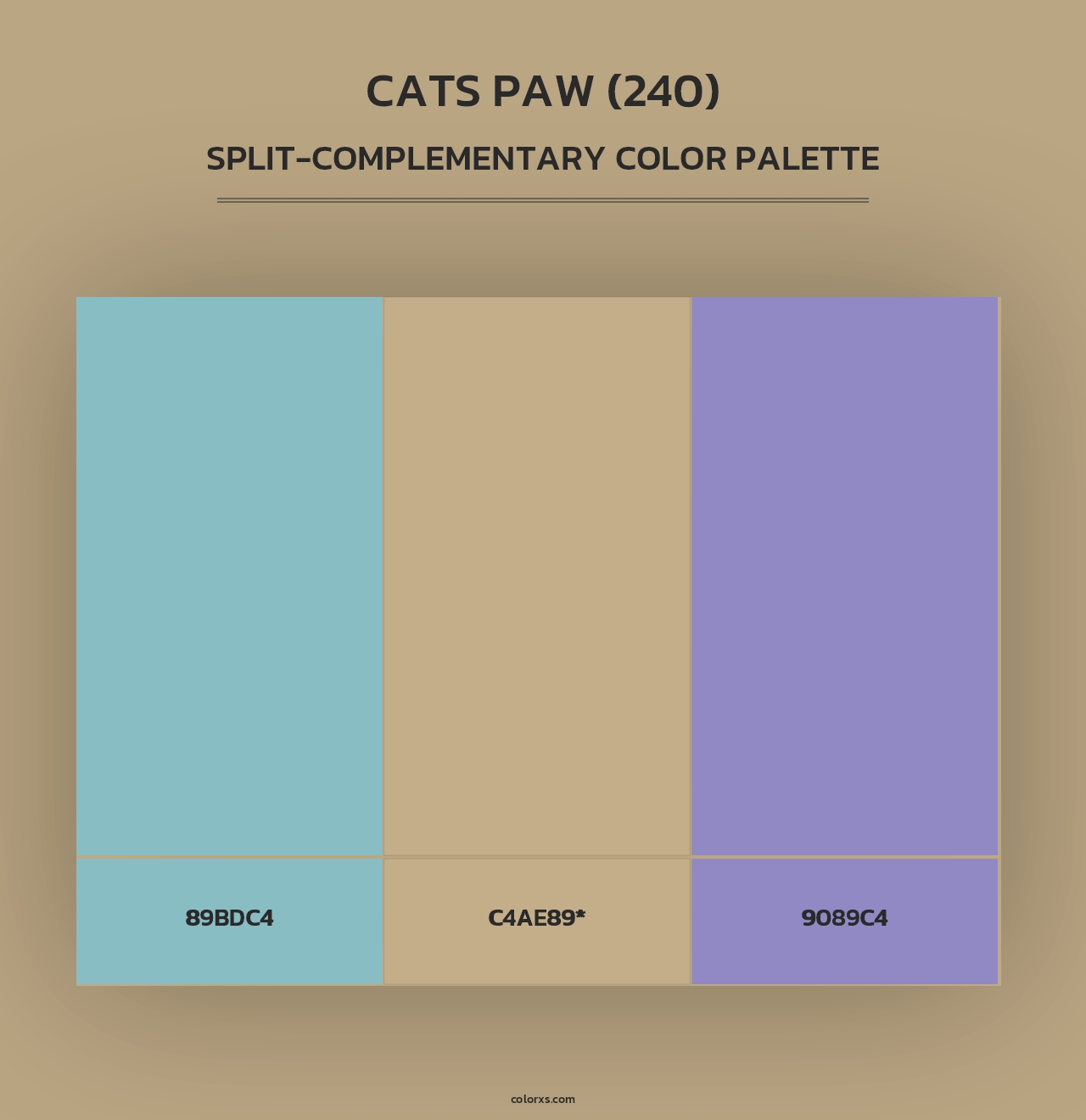 Cats Paw (240) - Split-Complementary Color Palette