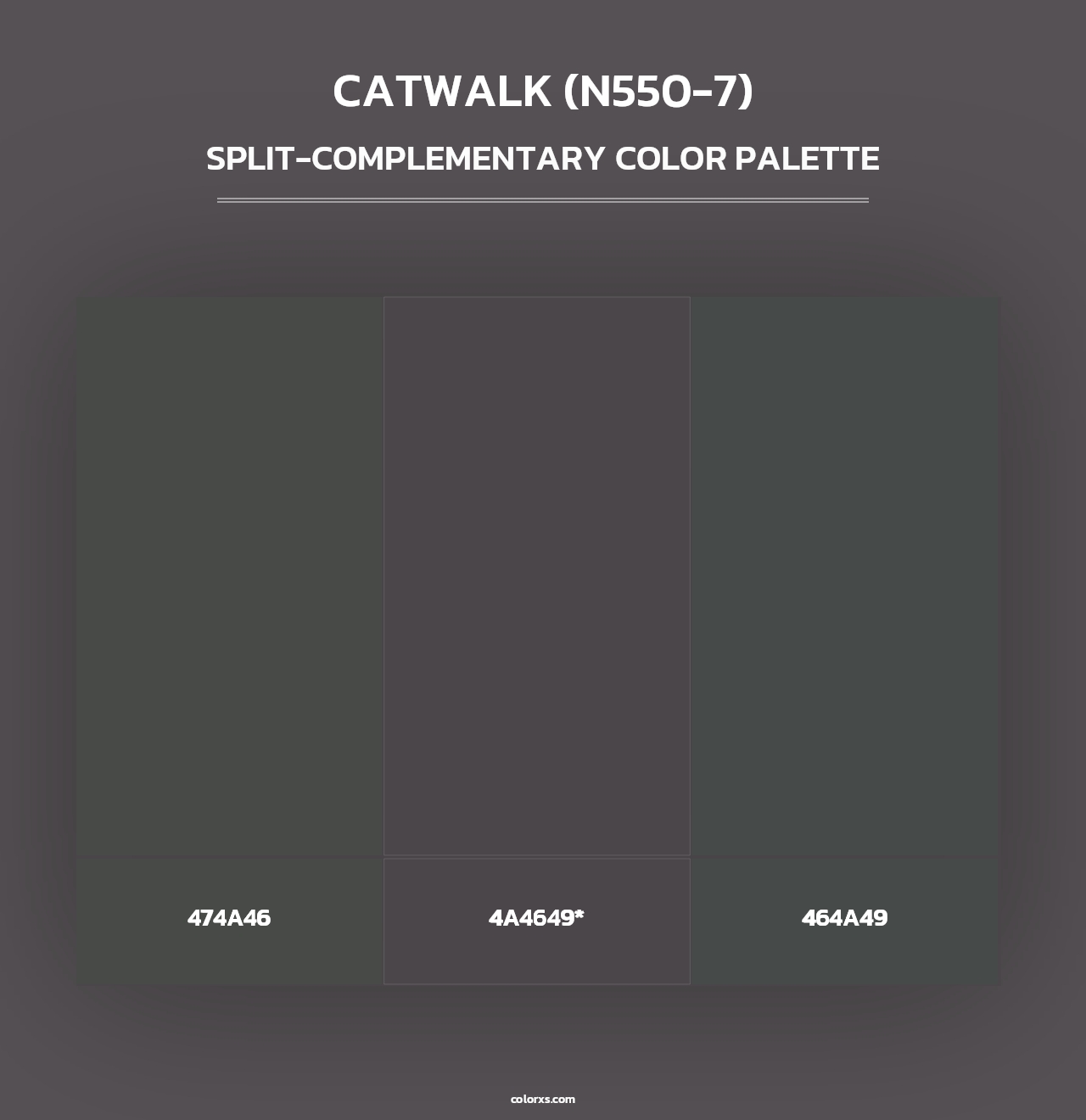 Catwalk (N550-7) - Split-Complementary Color Palette