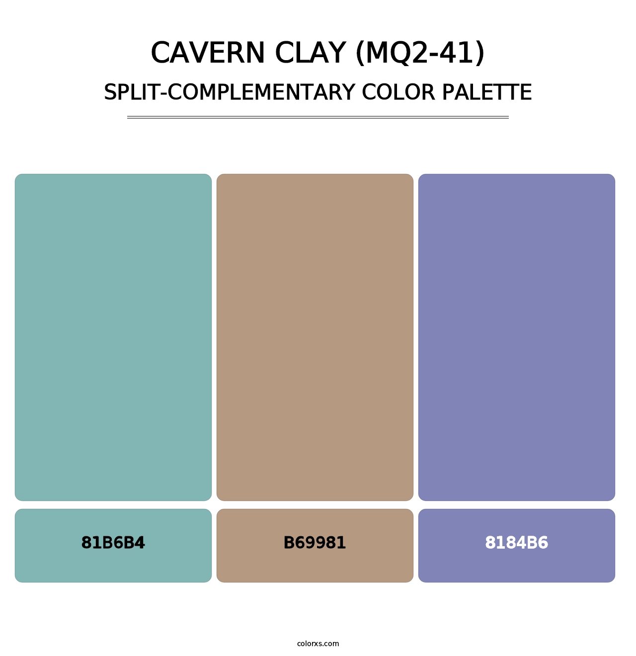Cavern Clay (MQ2-41) - Split-Complementary Color Palette