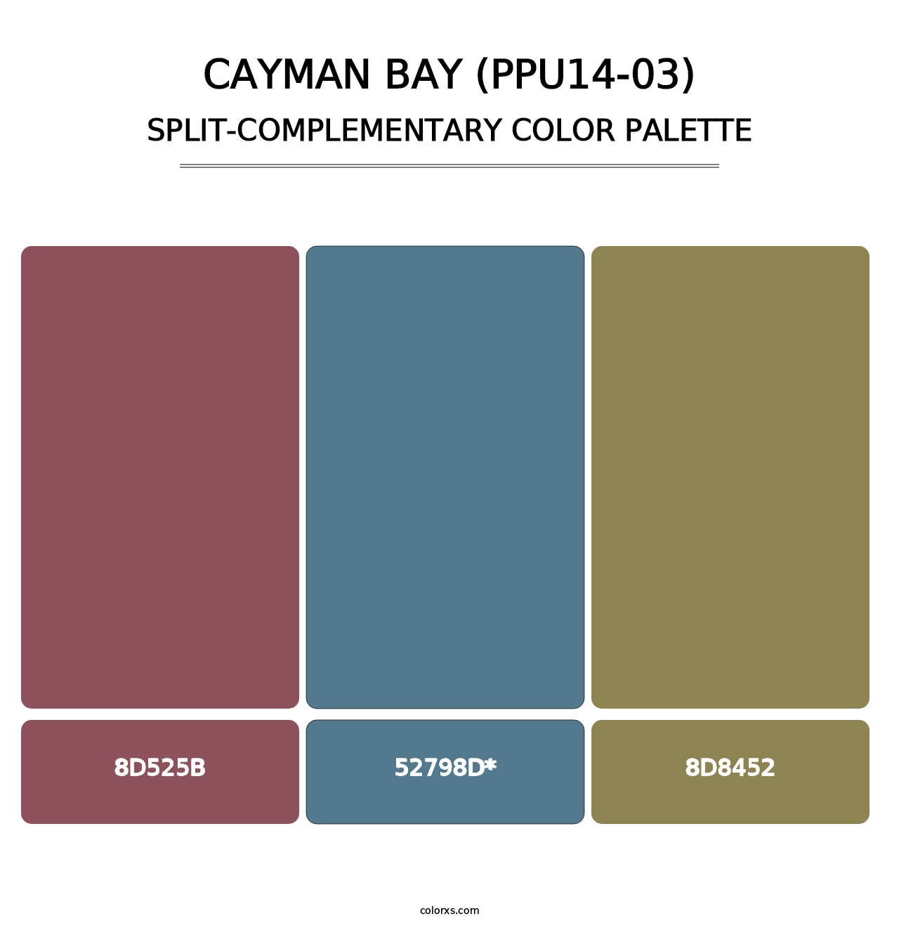 Cayman Bay (PPU14-03) - Split-Complementary Color Palette