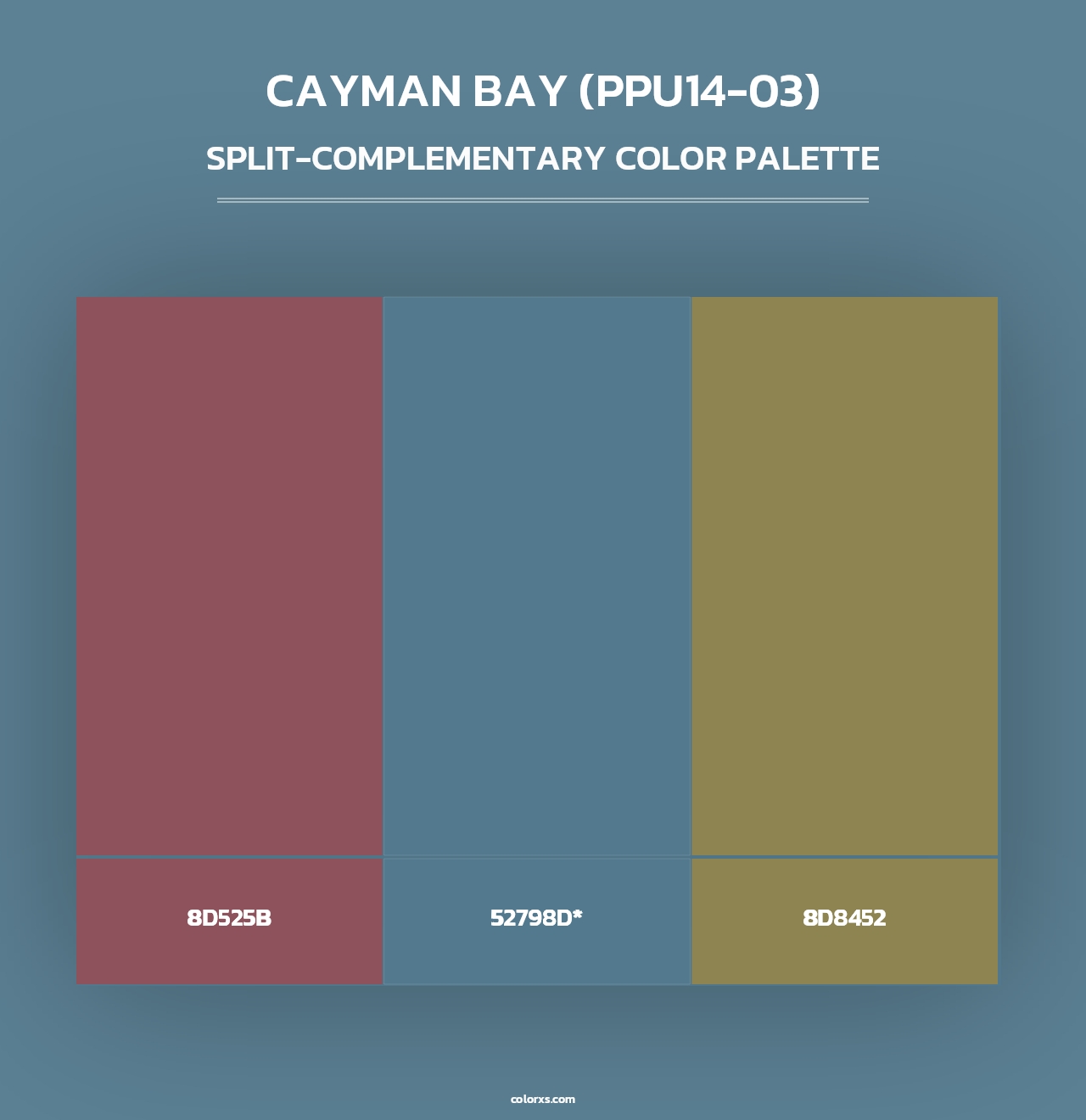 Cayman Bay (PPU14-03) - Split-Complementary Color Palette