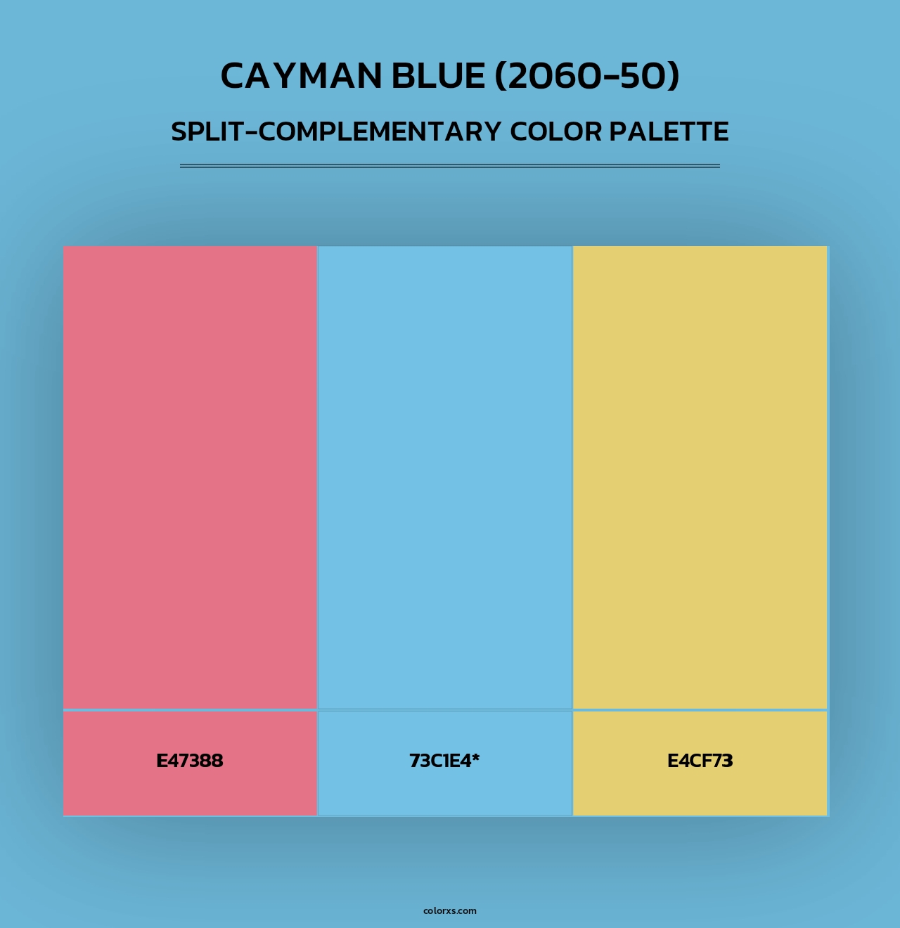 Cayman Blue (2060-50) - Split-Complementary Color Palette