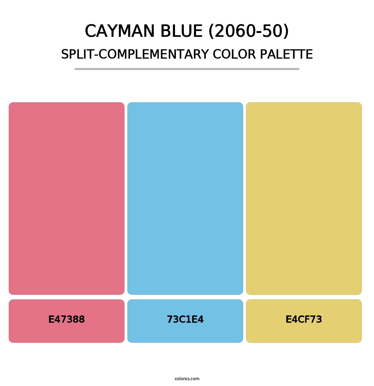 Cayman Blue (2060-50) - Split-Complementary Color Palette
