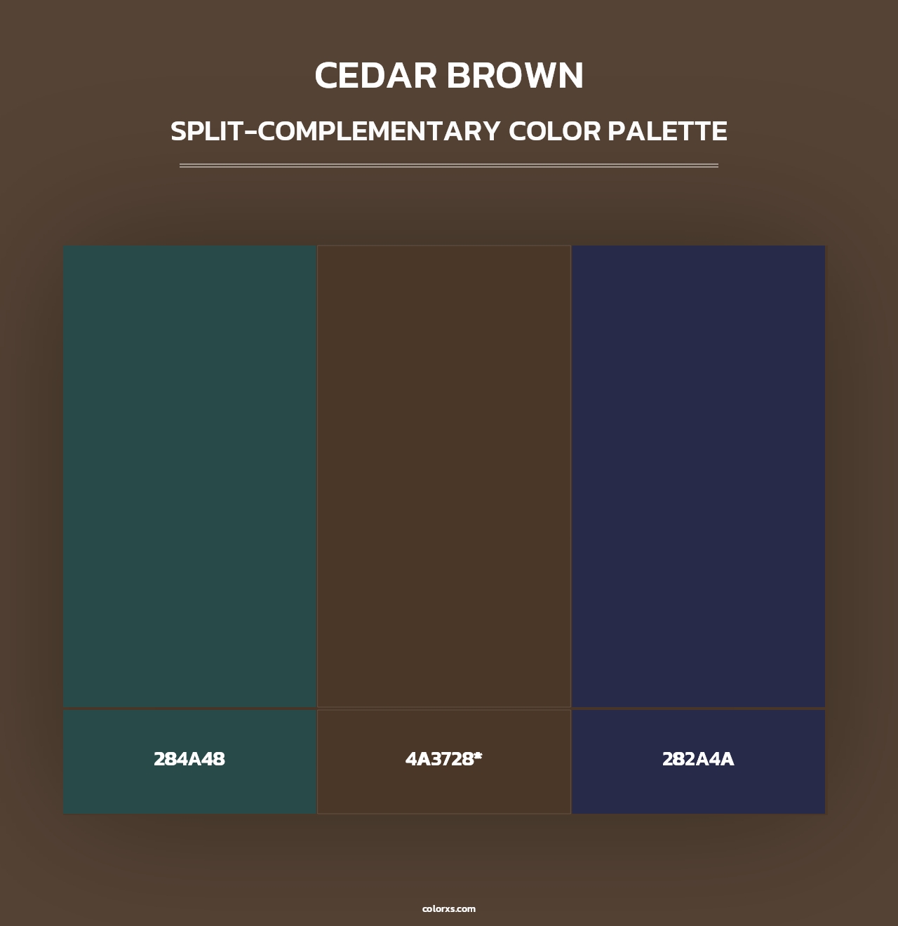Cedar Brown - Split-Complementary Color Palette