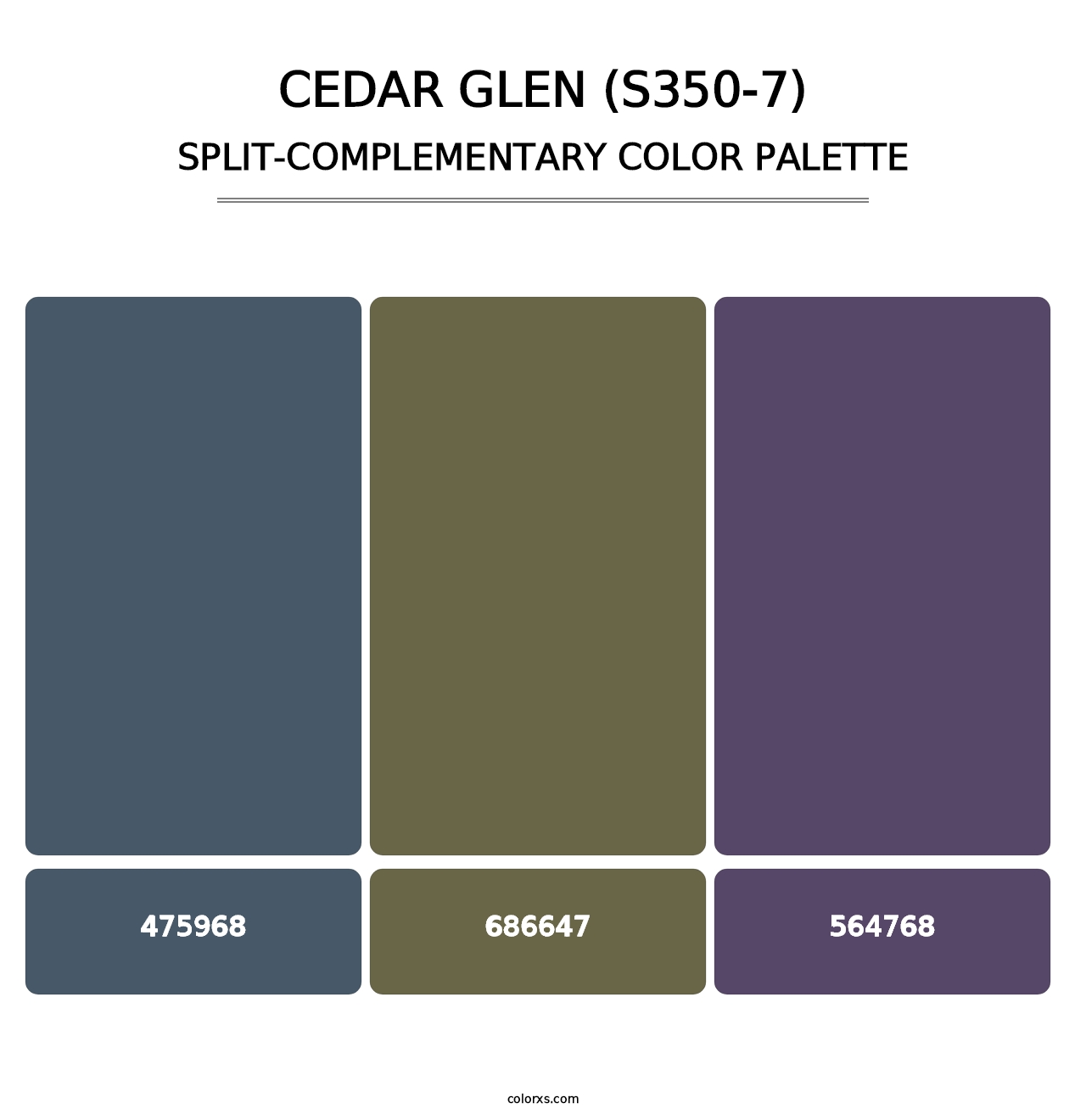Cedar Glen (S350-7) - Split-Complementary Color Palette