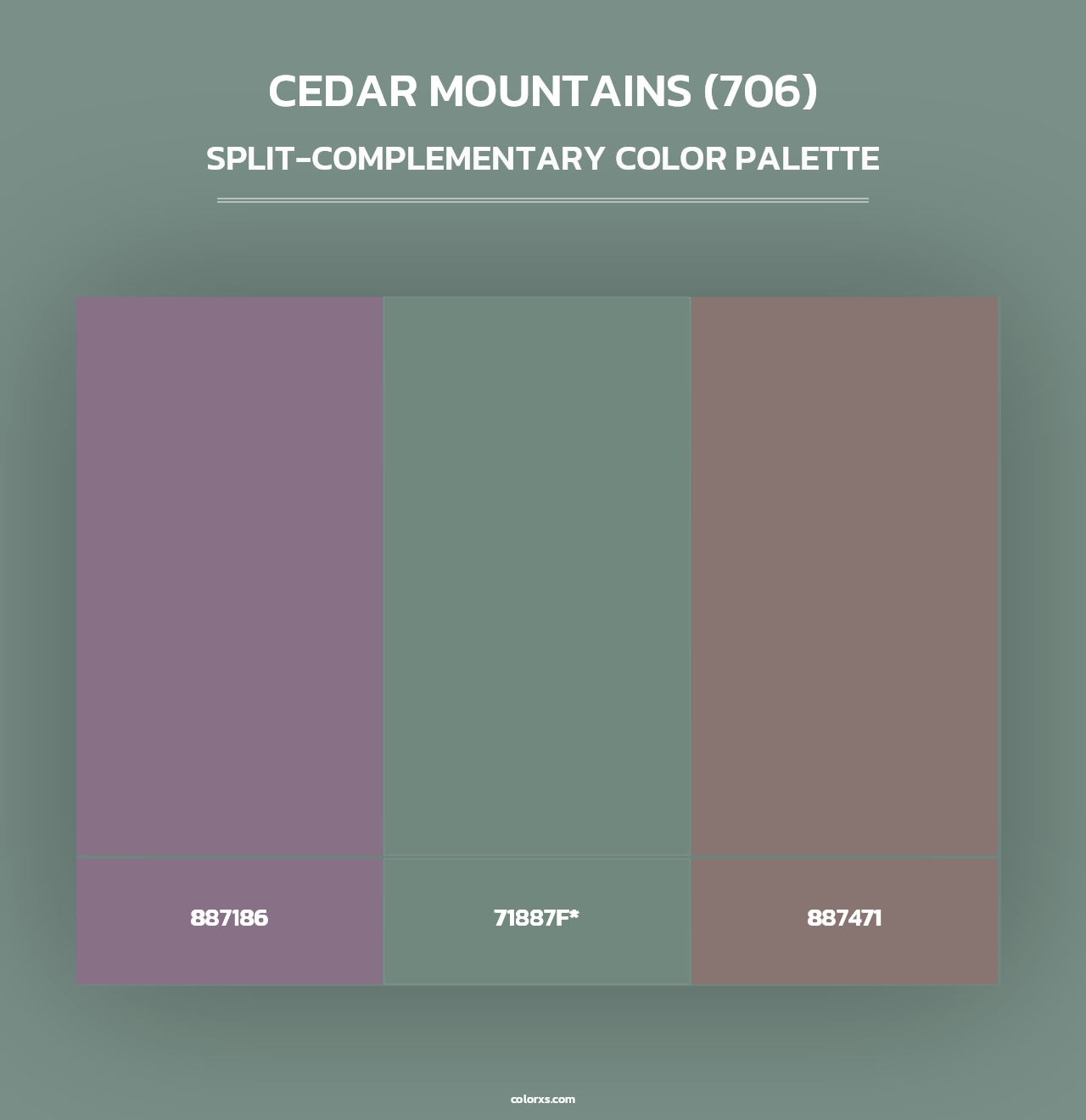 Cedar Mountains (706) - Split-Complementary Color Palette