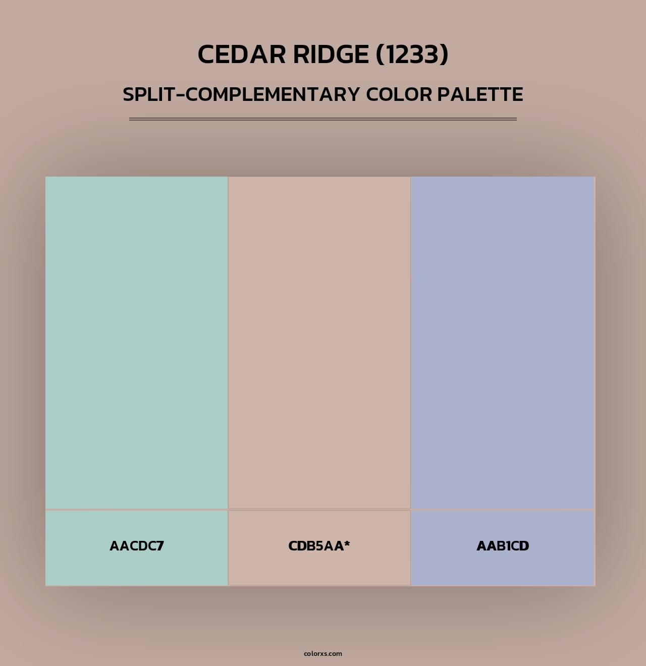 Cedar Ridge (1233) - Split-Complementary Color Palette