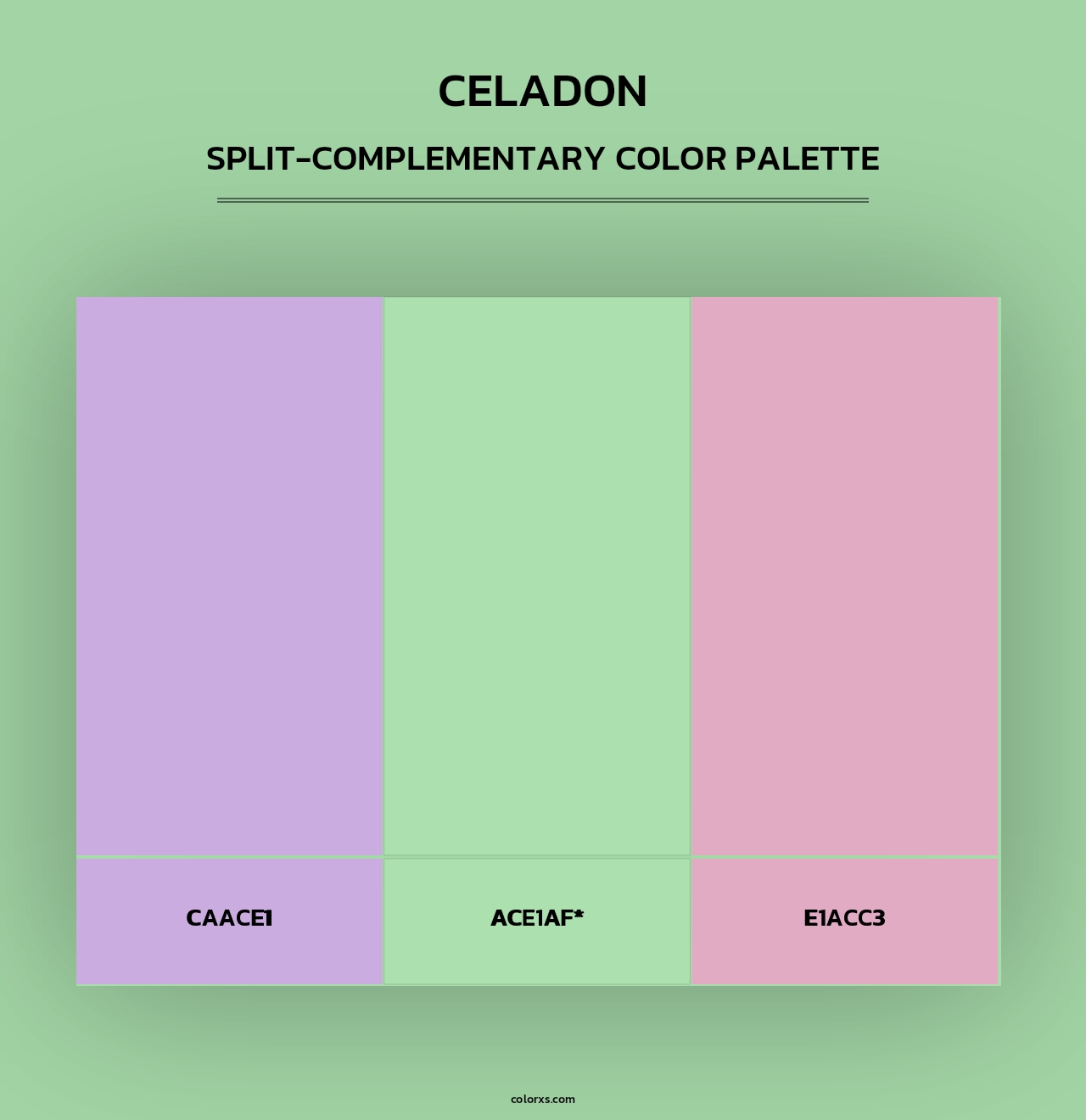 Celadon - Split-Complementary Color Palette