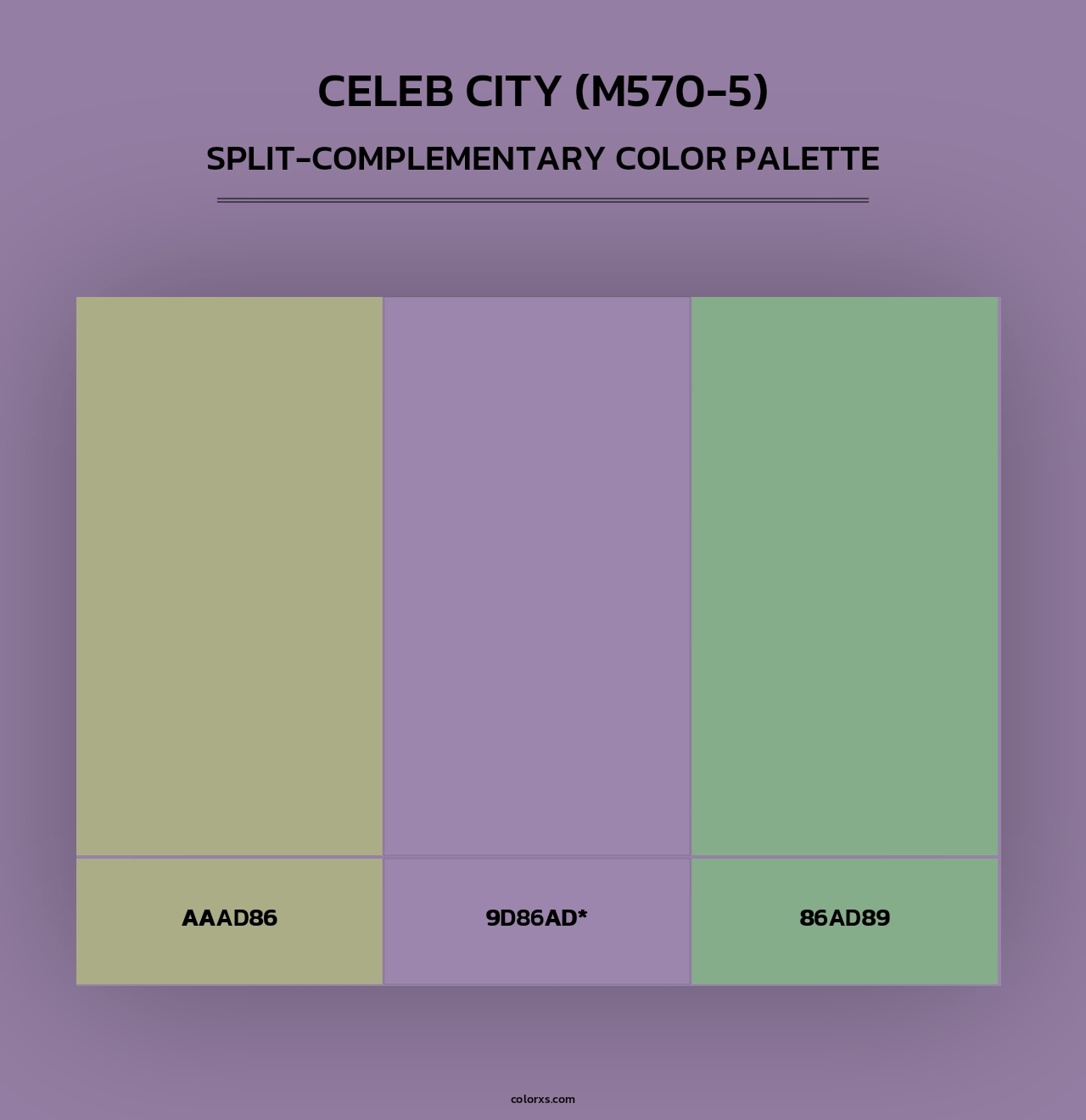Celeb City (M570-5) - Split-Complementary Color Palette