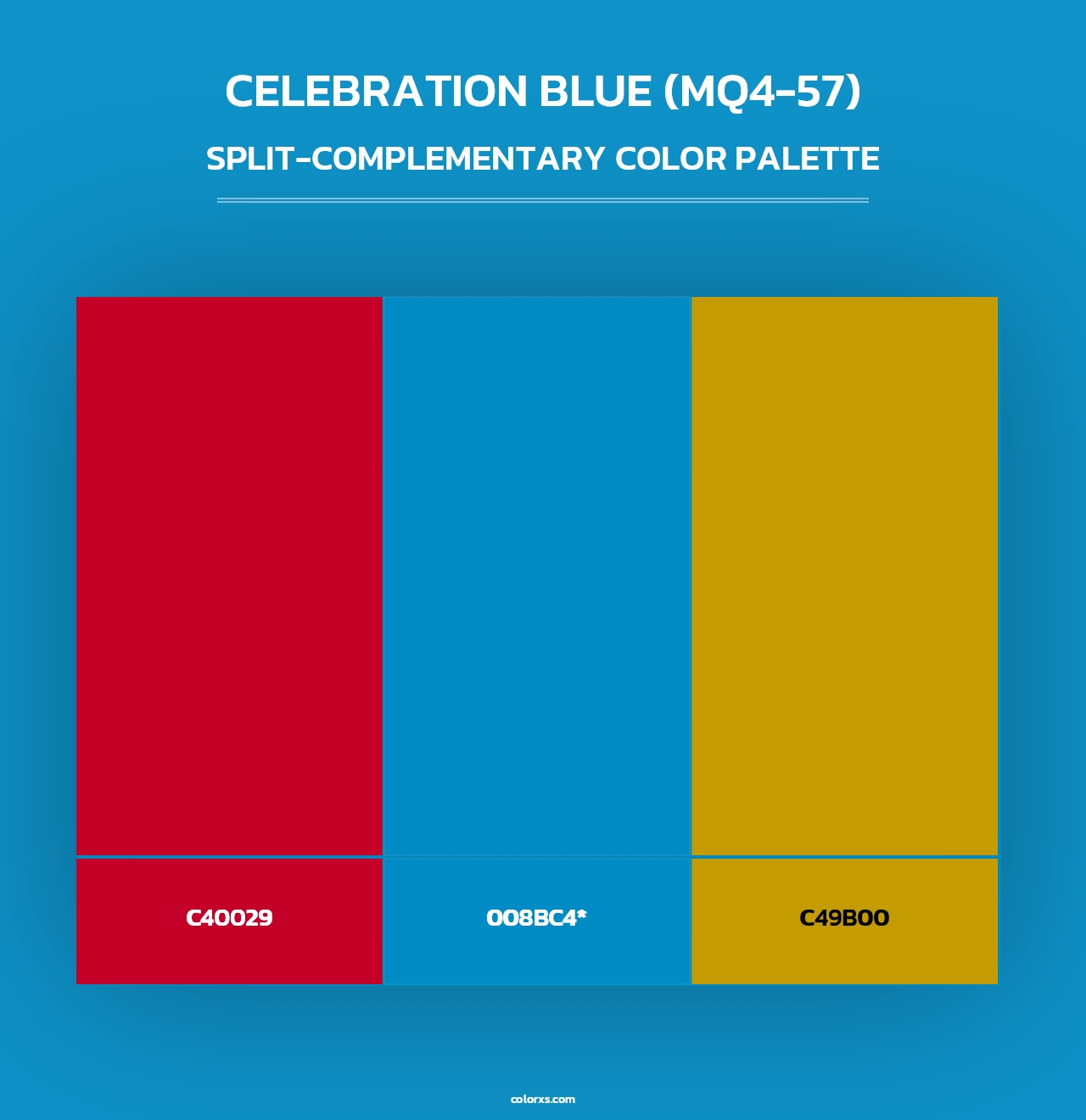 Celebration Blue (MQ4-57) - Split-Complementary Color Palette