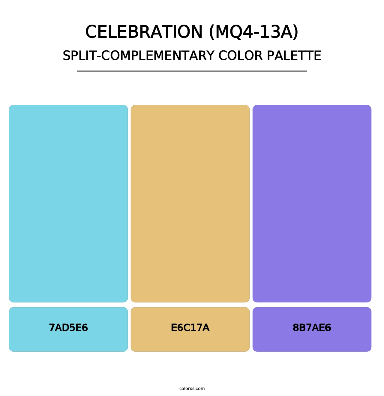 Celebration (MQ4-13A) - Split-Complementary Color Palette