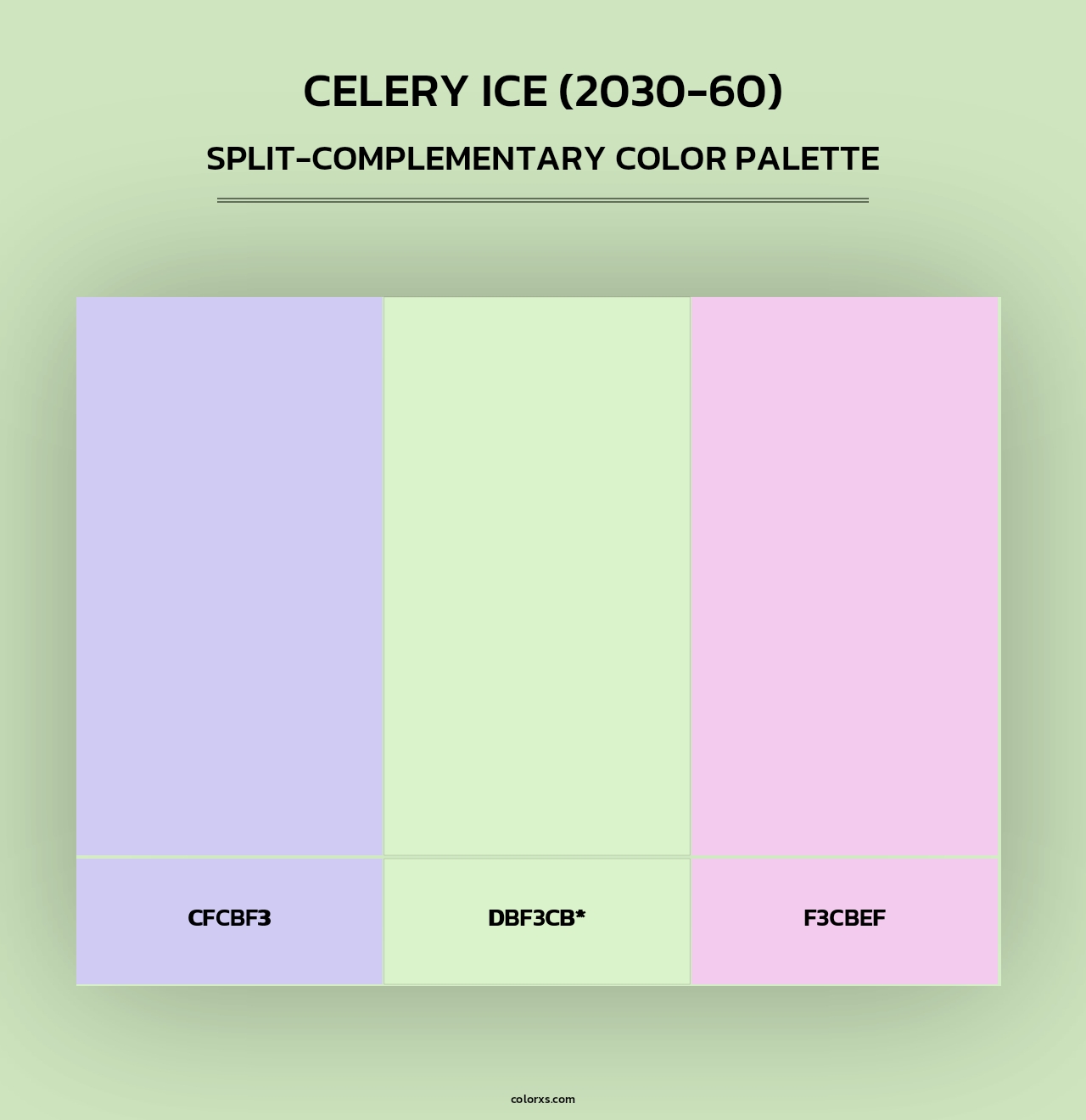 Celery Ice (2030-60) - Split-Complementary Color Palette