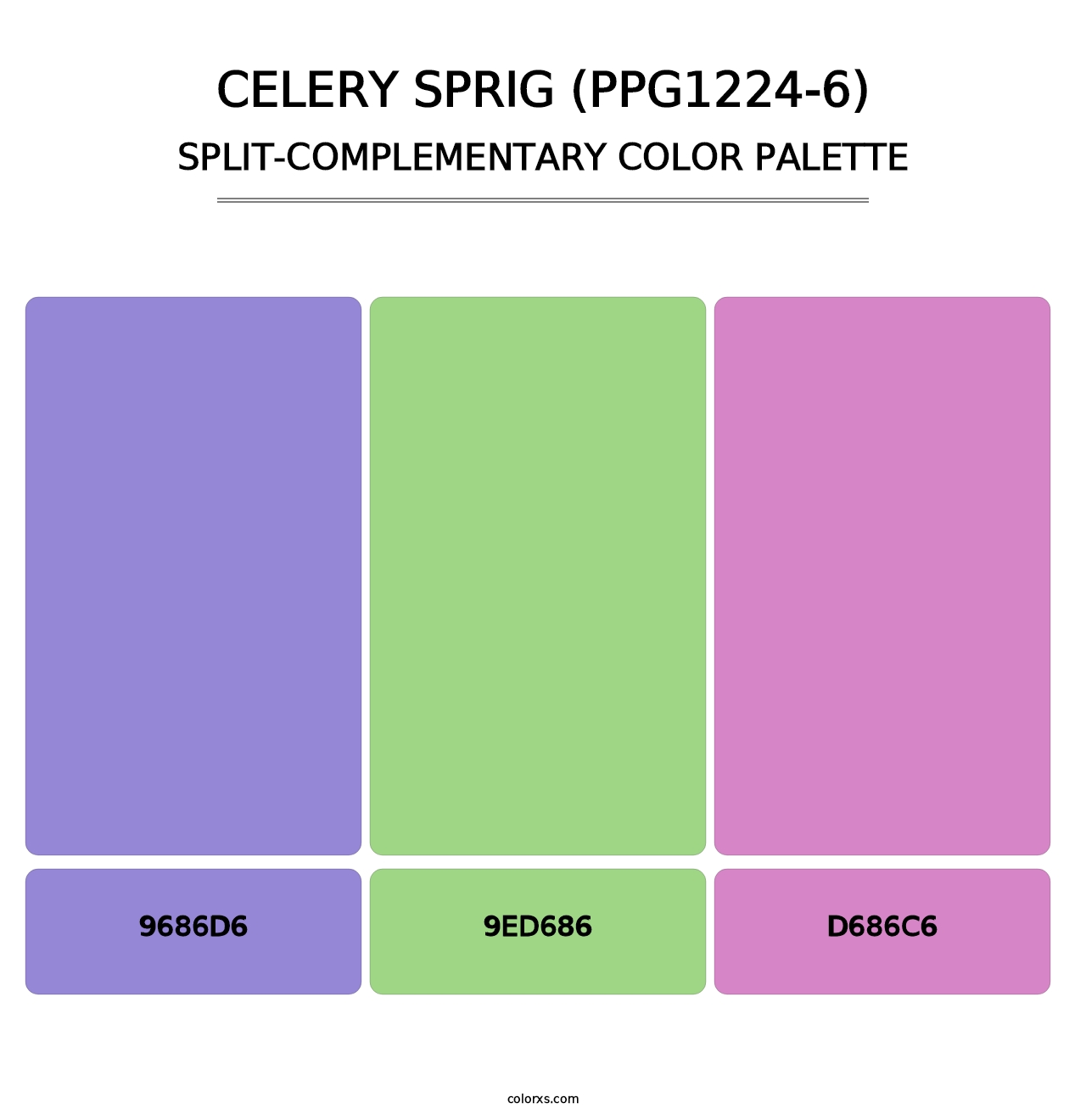 Celery Sprig (PPG1224-6) - Split-Complementary Color Palette