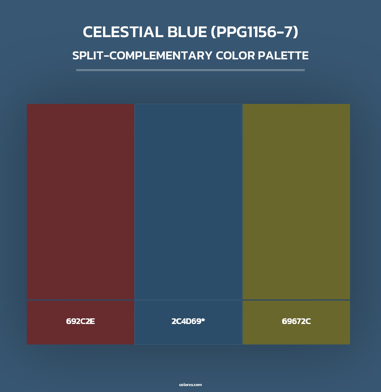 Celestial Blue (PPG1156-7) - Split-Complementary Color Palette