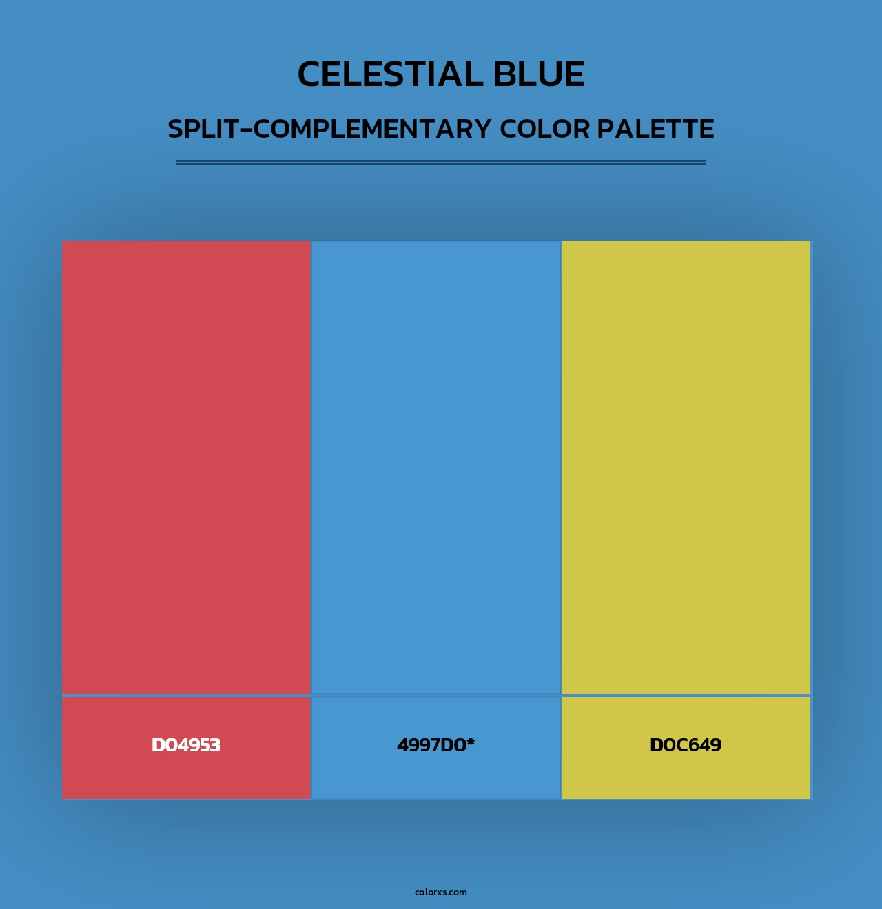Celestial Blue - Split-Complementary Color Palette