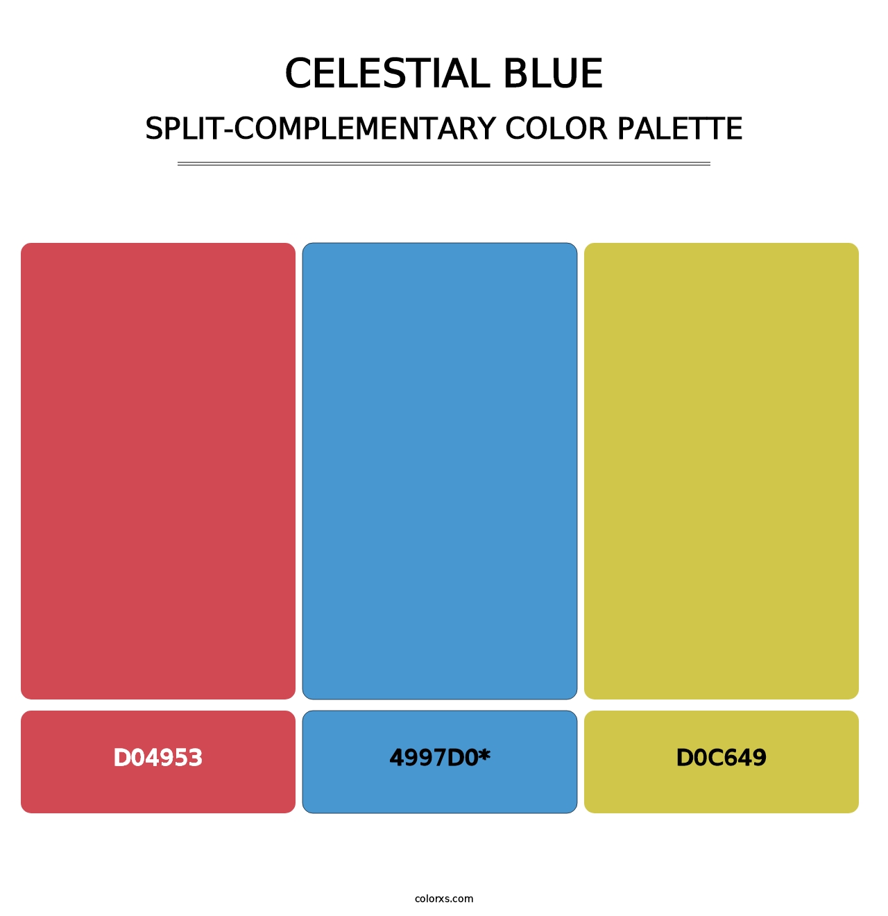 Celestial Blue - Split-Complementary Color Palette