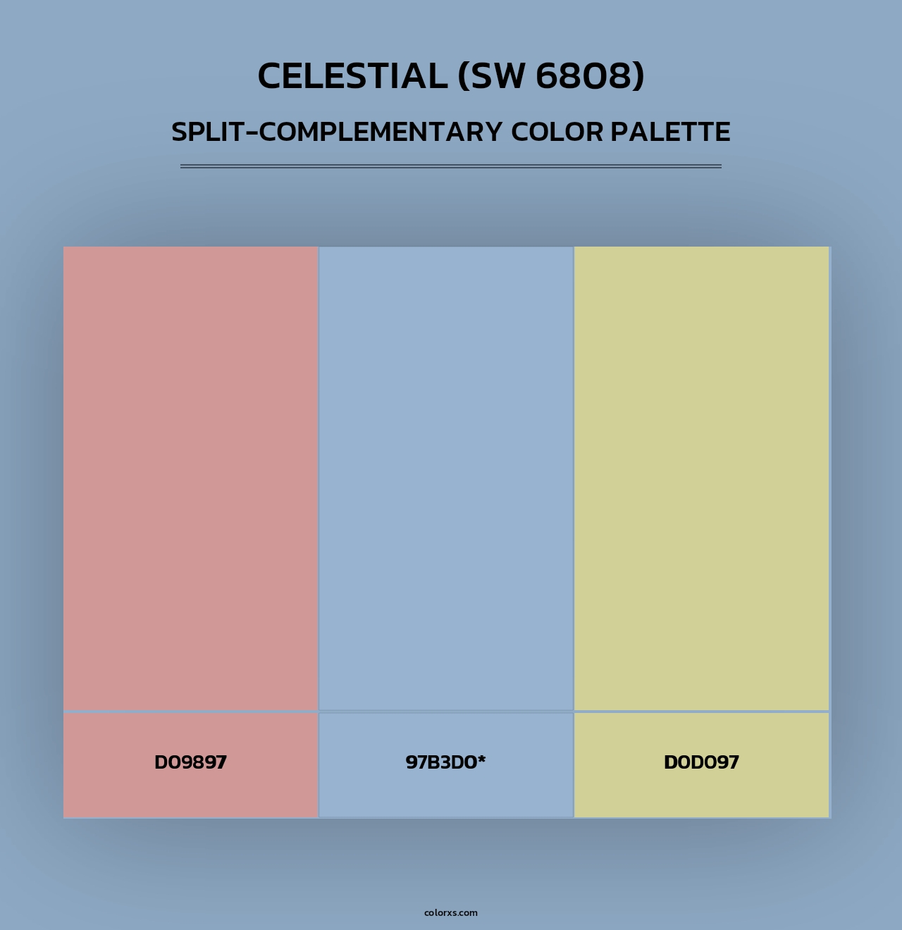 Celestial (SW 6808) - Split-Complementary Color Palette