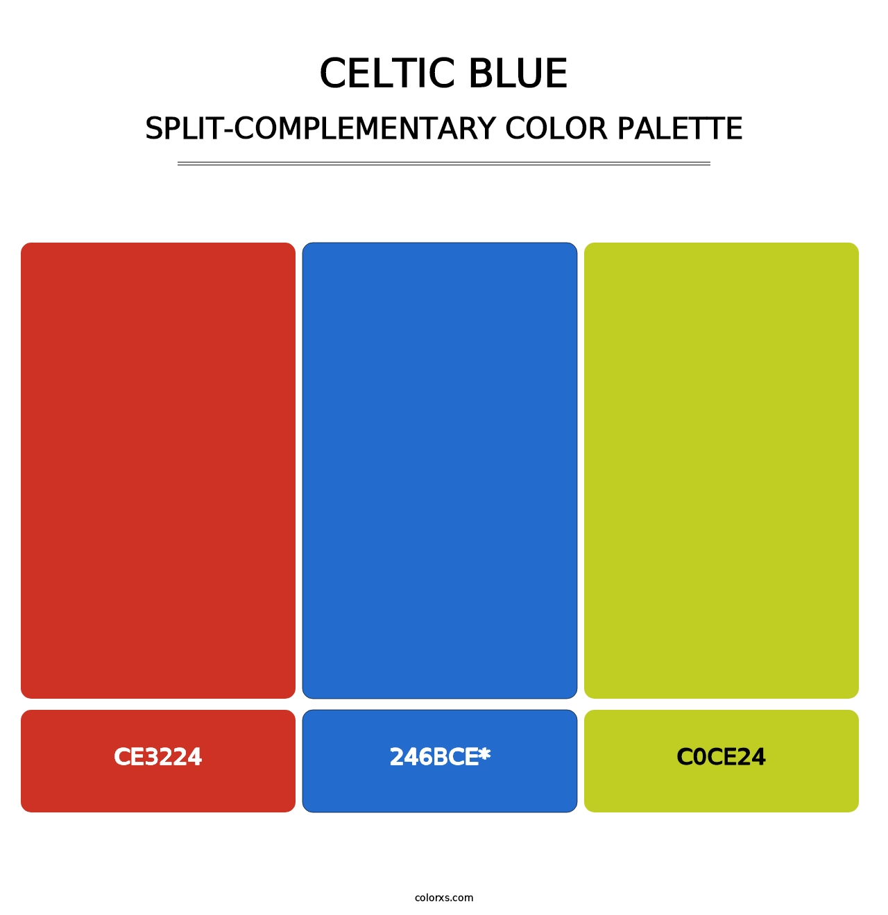 Celtic Blue - Split-Complementary Color Palette