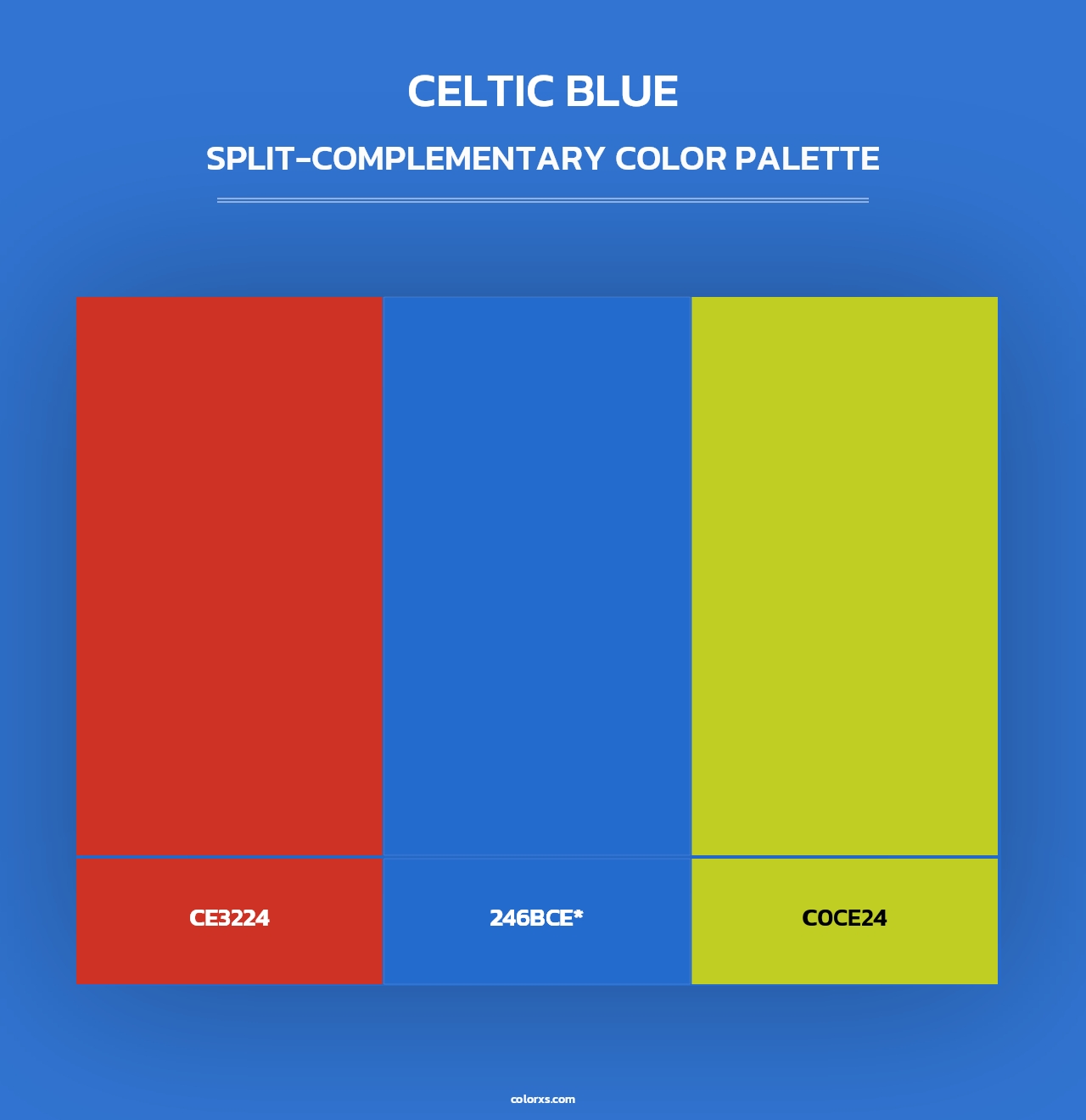 Celtic Blue - Split-Complementary Color Palette
