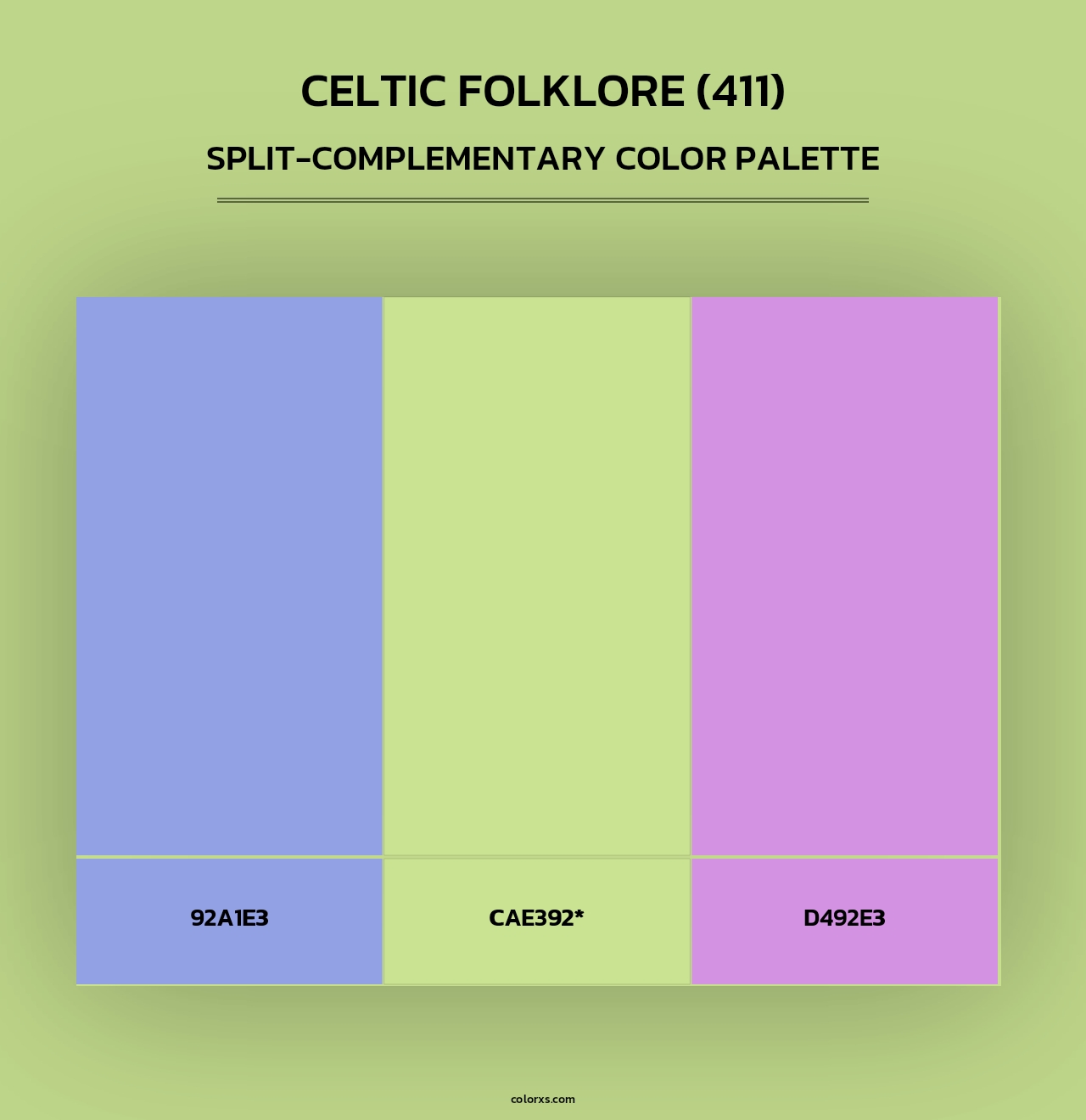 Celtic Folklore (411) - Split-Complementary Color Palette