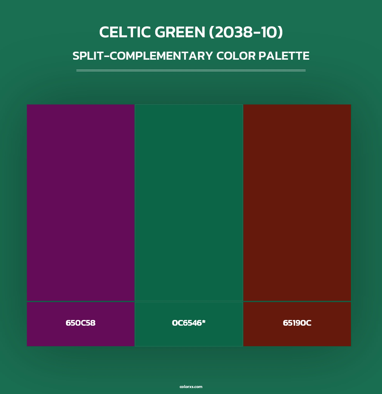 Celtic Green (2038-10) - Split-Complementary Color Palette