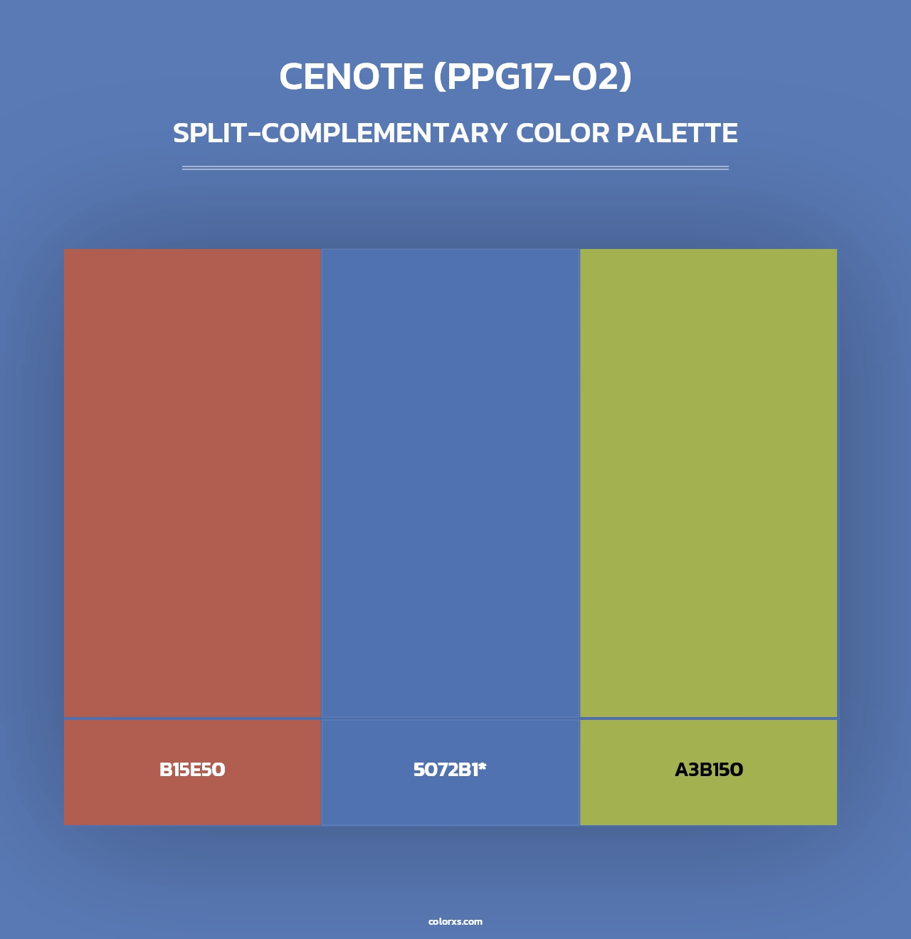 Cenote (PPG17-02) - Split-Complementary Color Palette