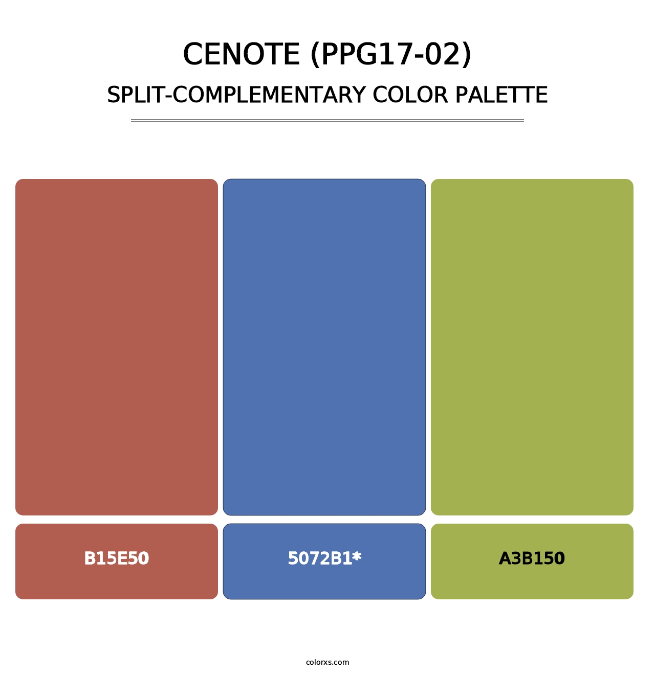 Cenote (PPG17-02) - Split-Complementary Color Palette