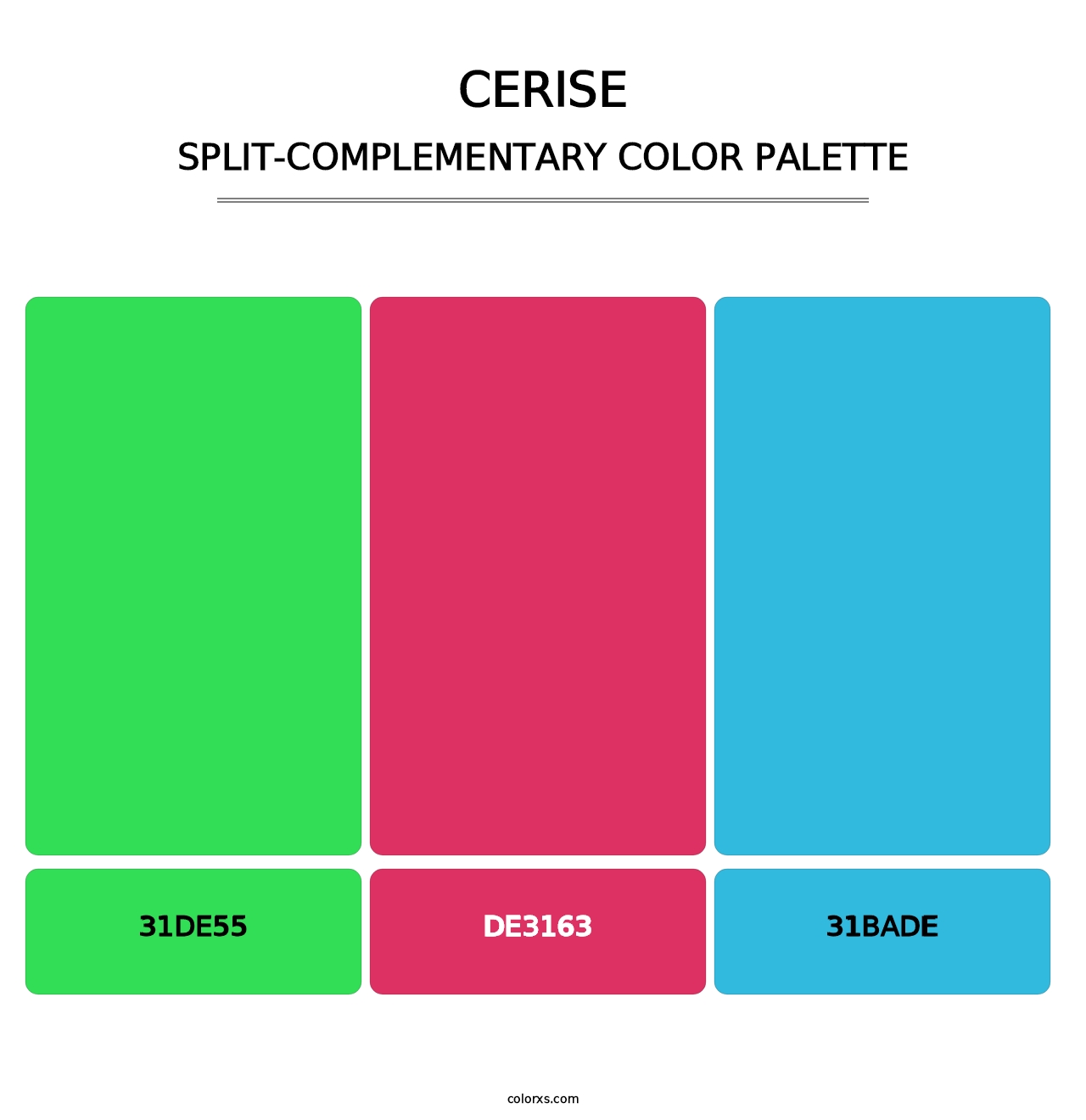 Cerise - Split-Complementary Color Palette