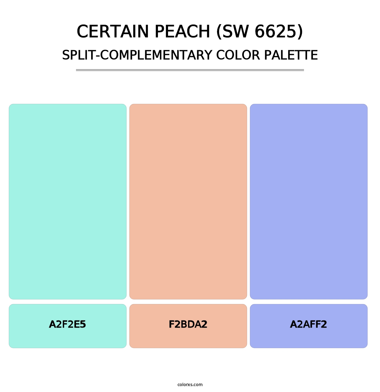 Certain Peach (SW 6625) - Split-Complementary Color Palette