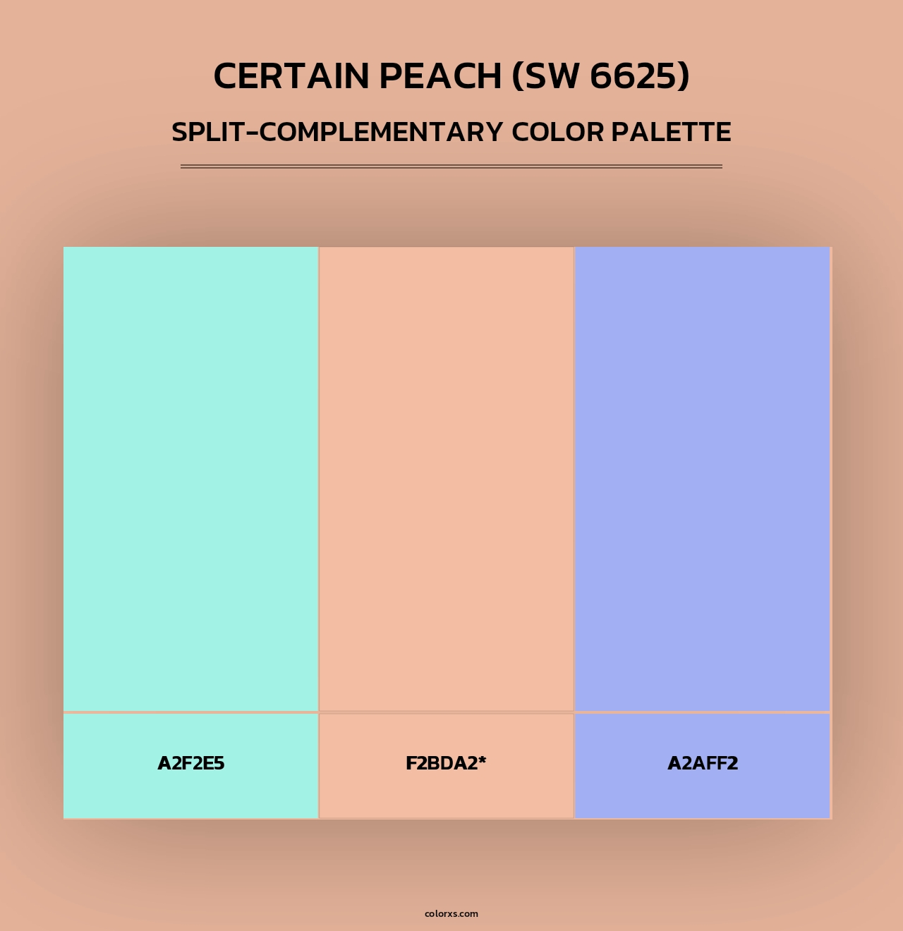 Certain Peach (SW 6625) - Split-Complementary Color Palette
