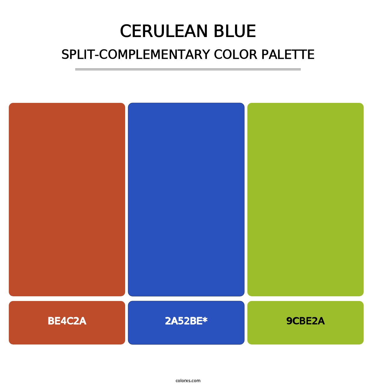 Cerulean blue - Split-Complementary Color Palette