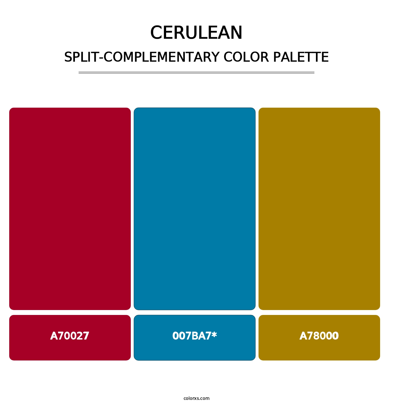 Cerulean - Split-Complementary Color Palette
