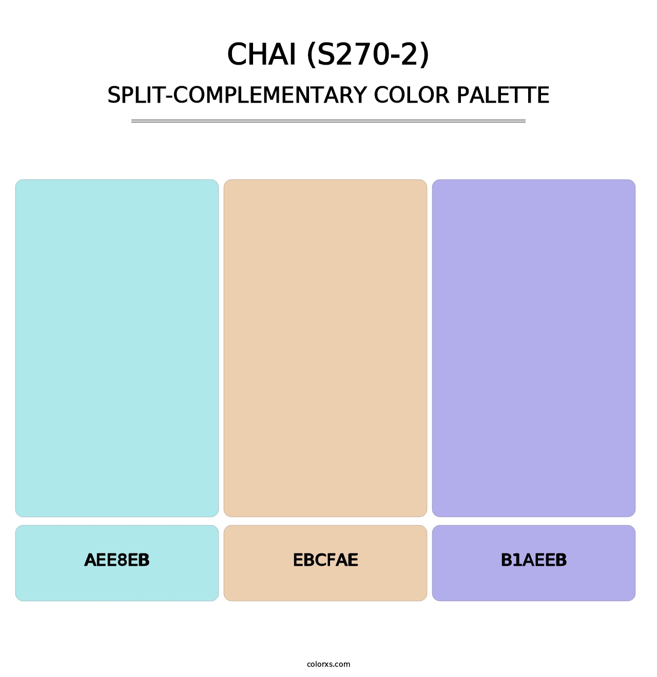 Chai (S270-2) - Split-Complementary Color Palette