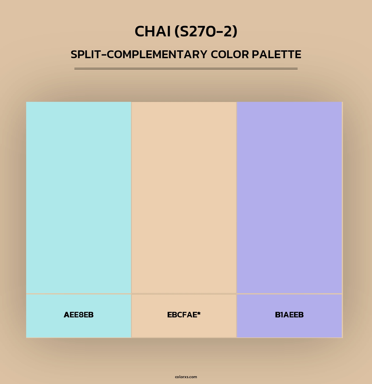 Chai (S270-2) - Split-Complementary Color Palette