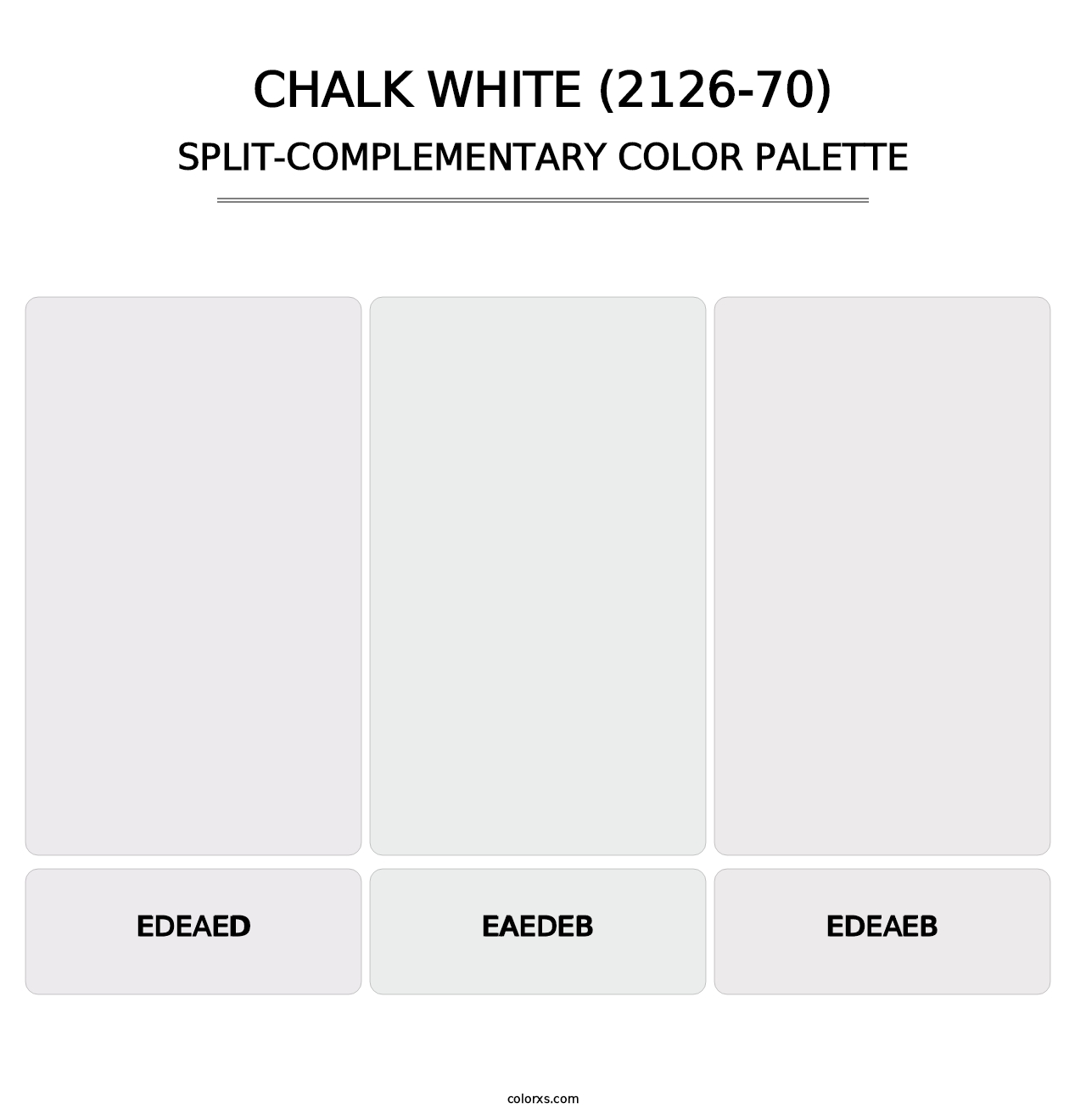 Chalk White (2126-70) - Split-Complementary Color Palette