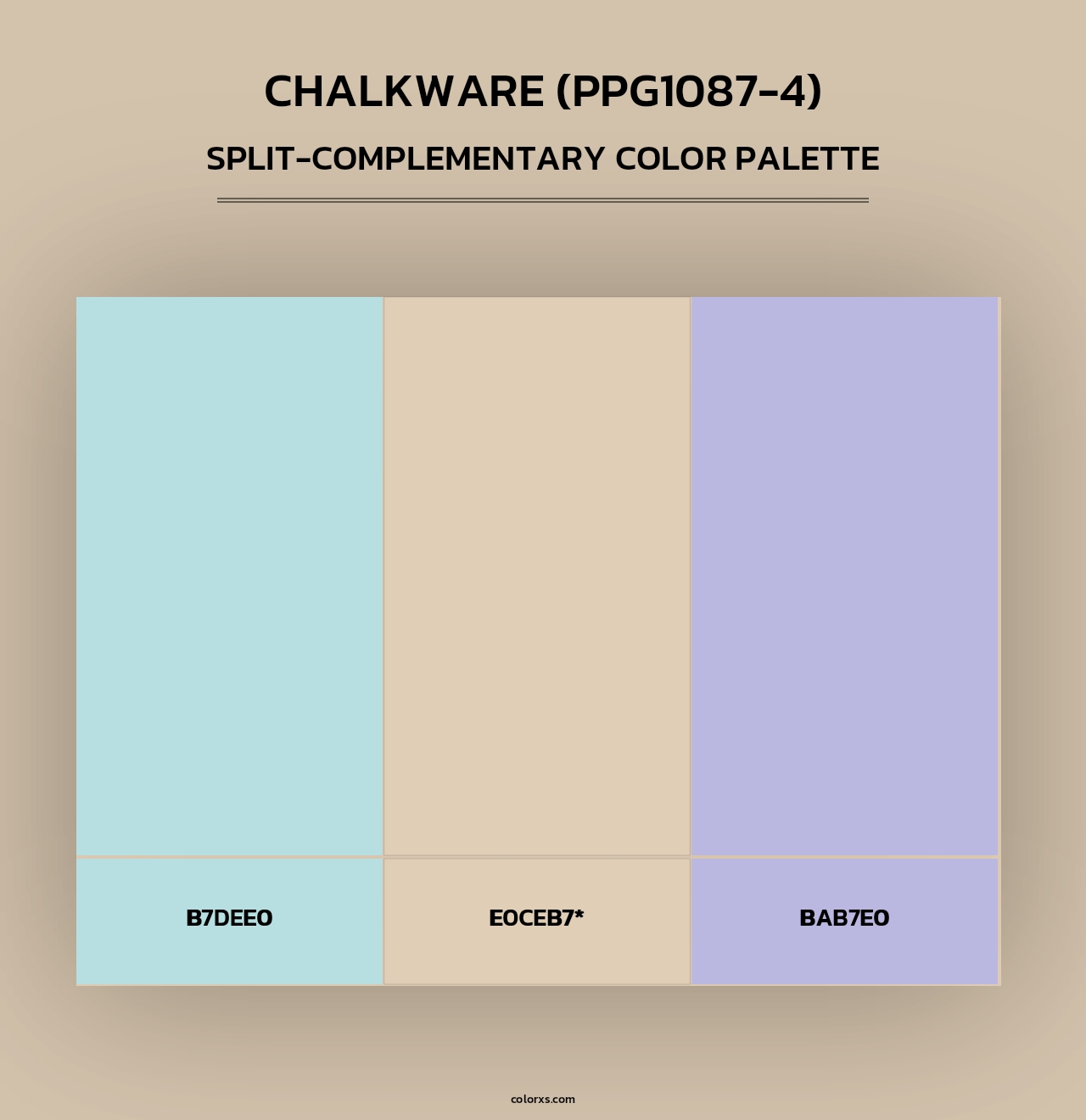 Chalkware (PPG1087-4) - Split-Complementary Color Palette