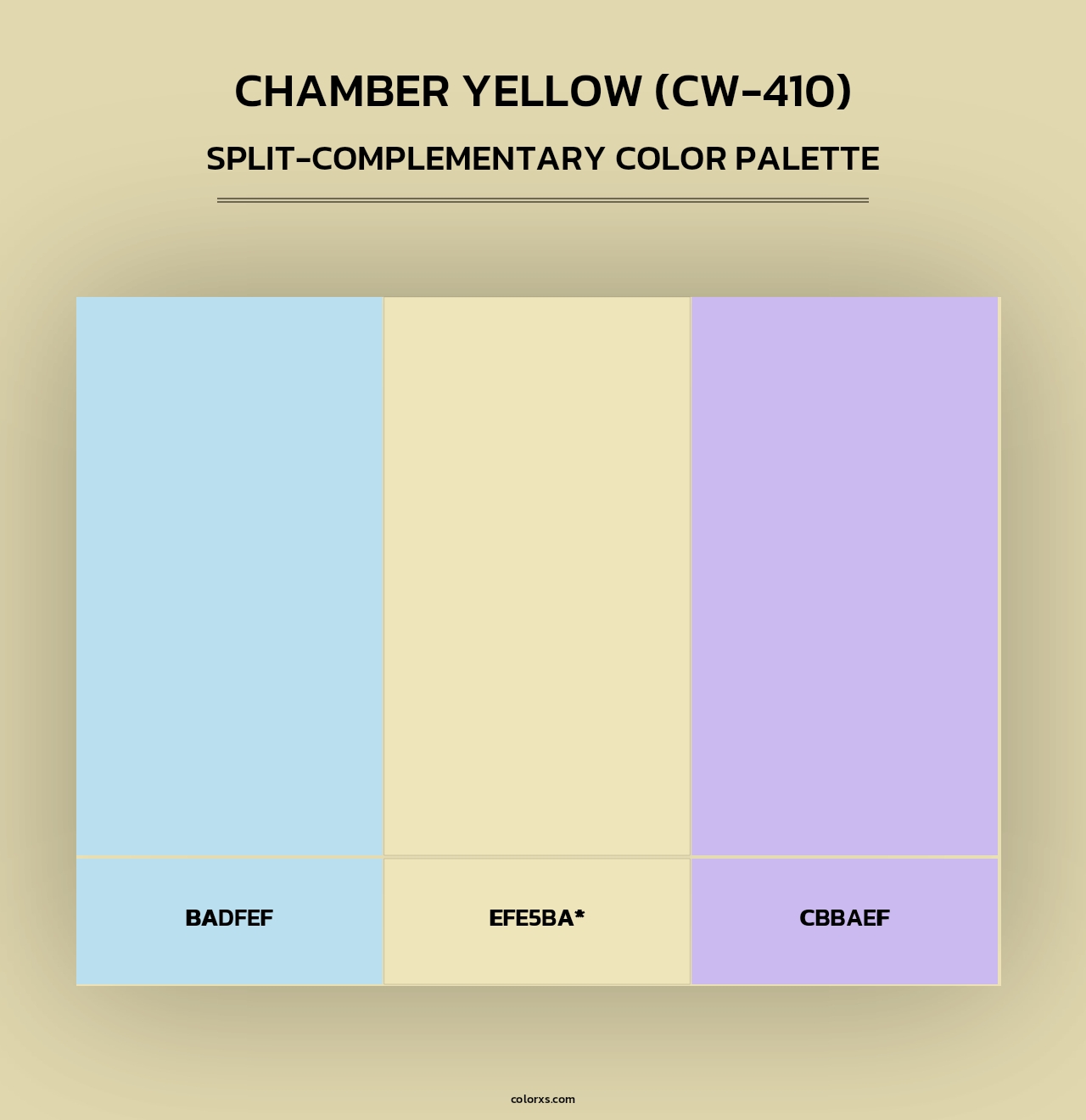 Chamber Yellow (CW-410) - Split-Complementary Color Palette